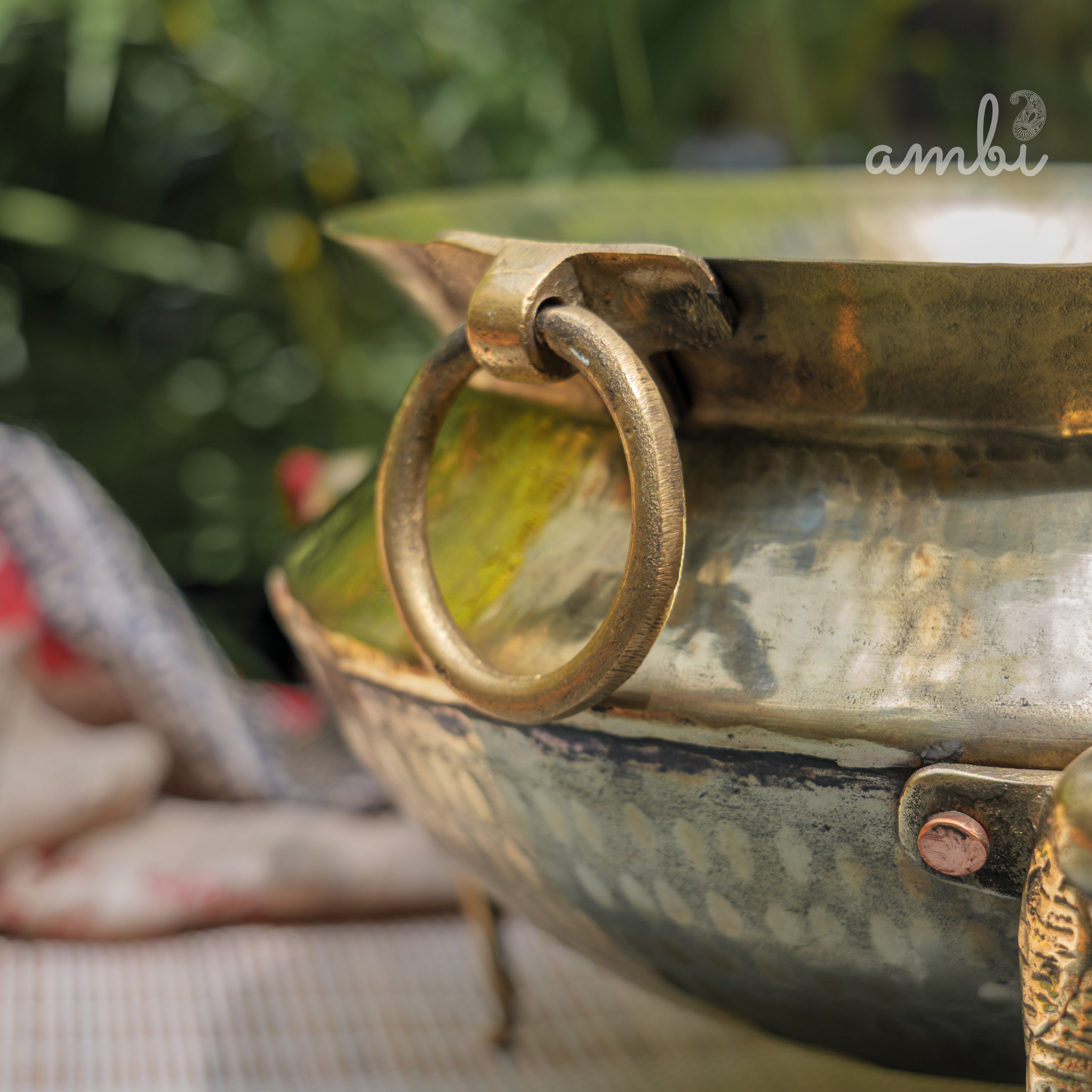 Hammered Vintage Brass Water Pot (Mataka)