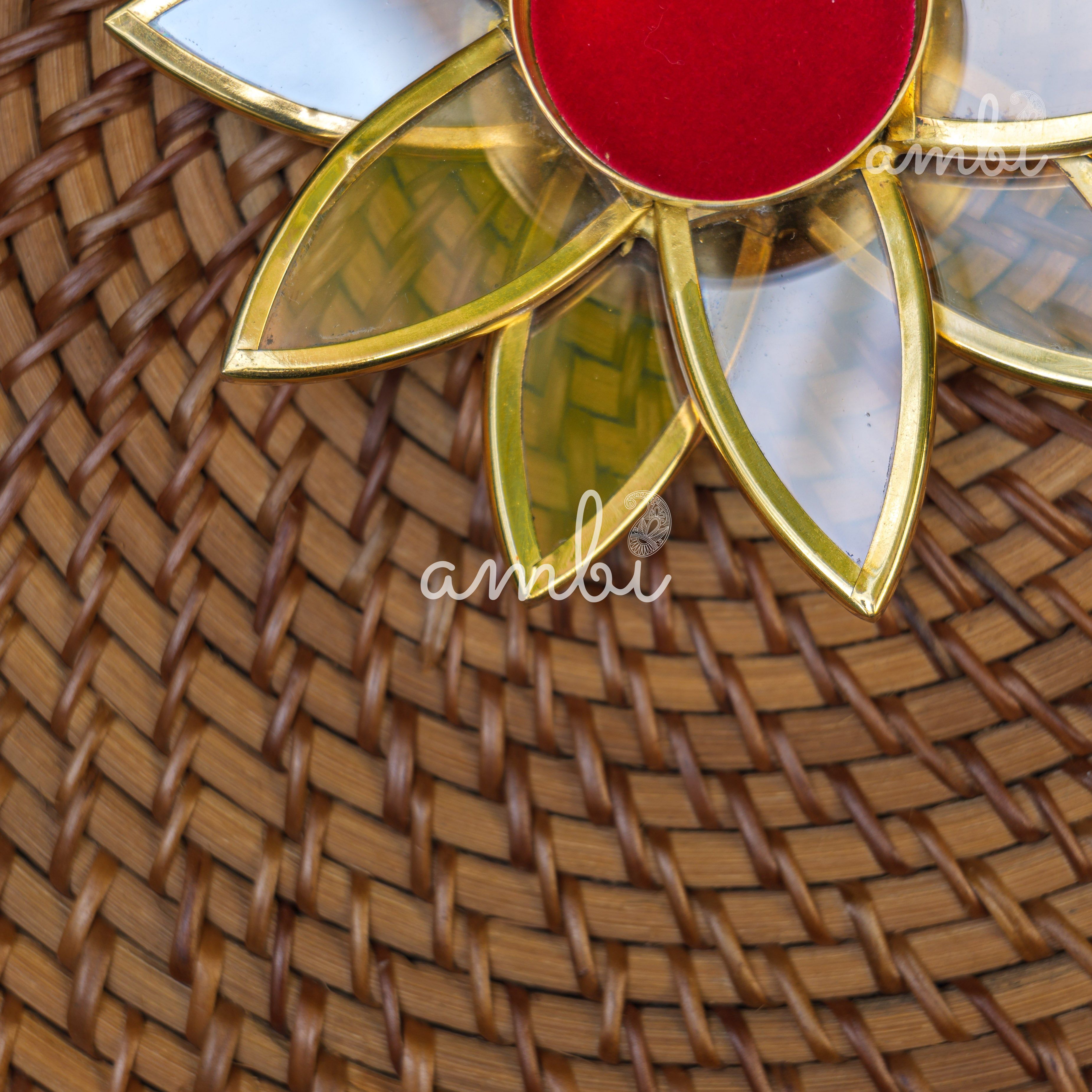 Ambi Pure Brass Lotus Tea Light Candle Holder