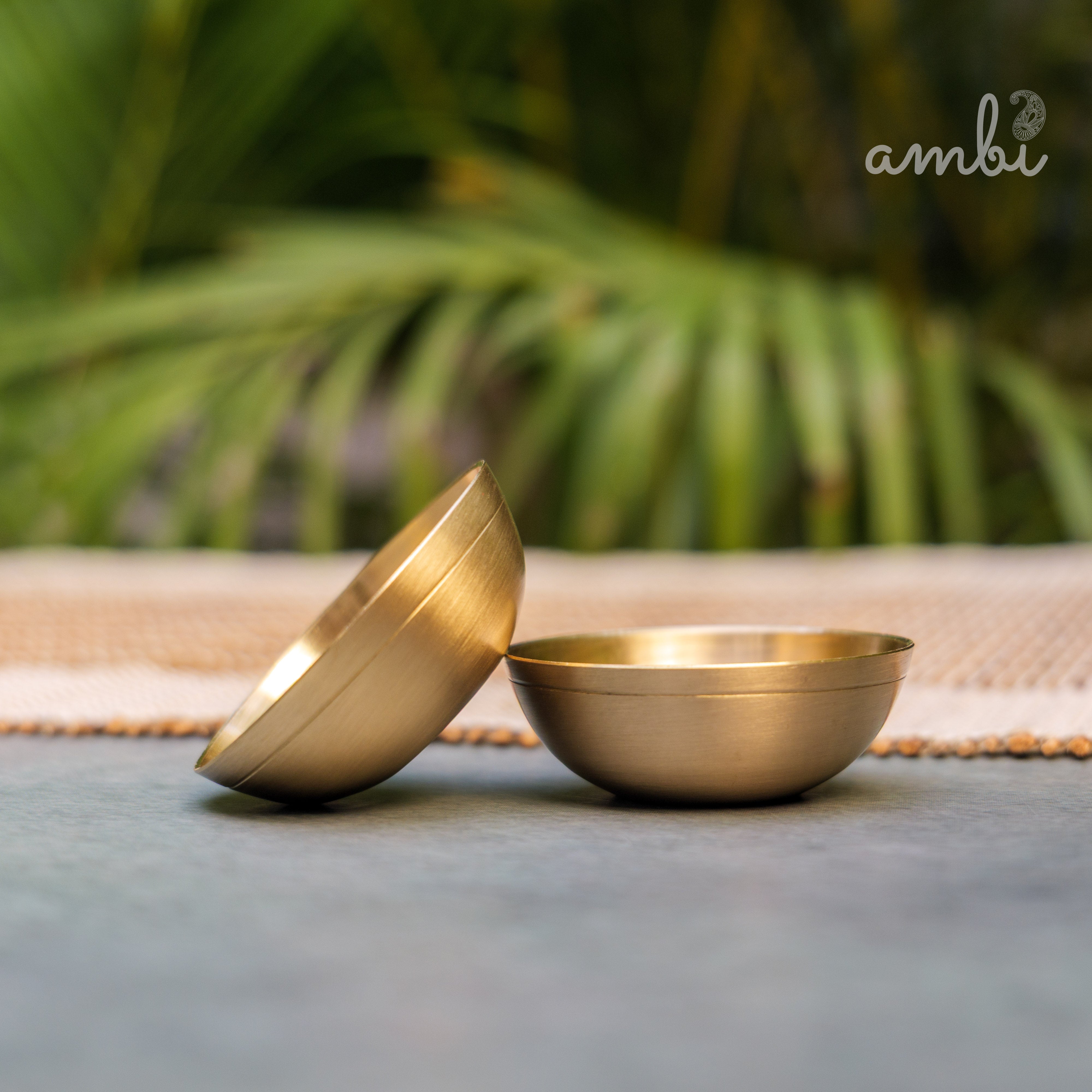 AMBI Pure 100% Lead Free Kansa Mini Katori / Mini Bowl Set of 2 - 25 ML (Each)