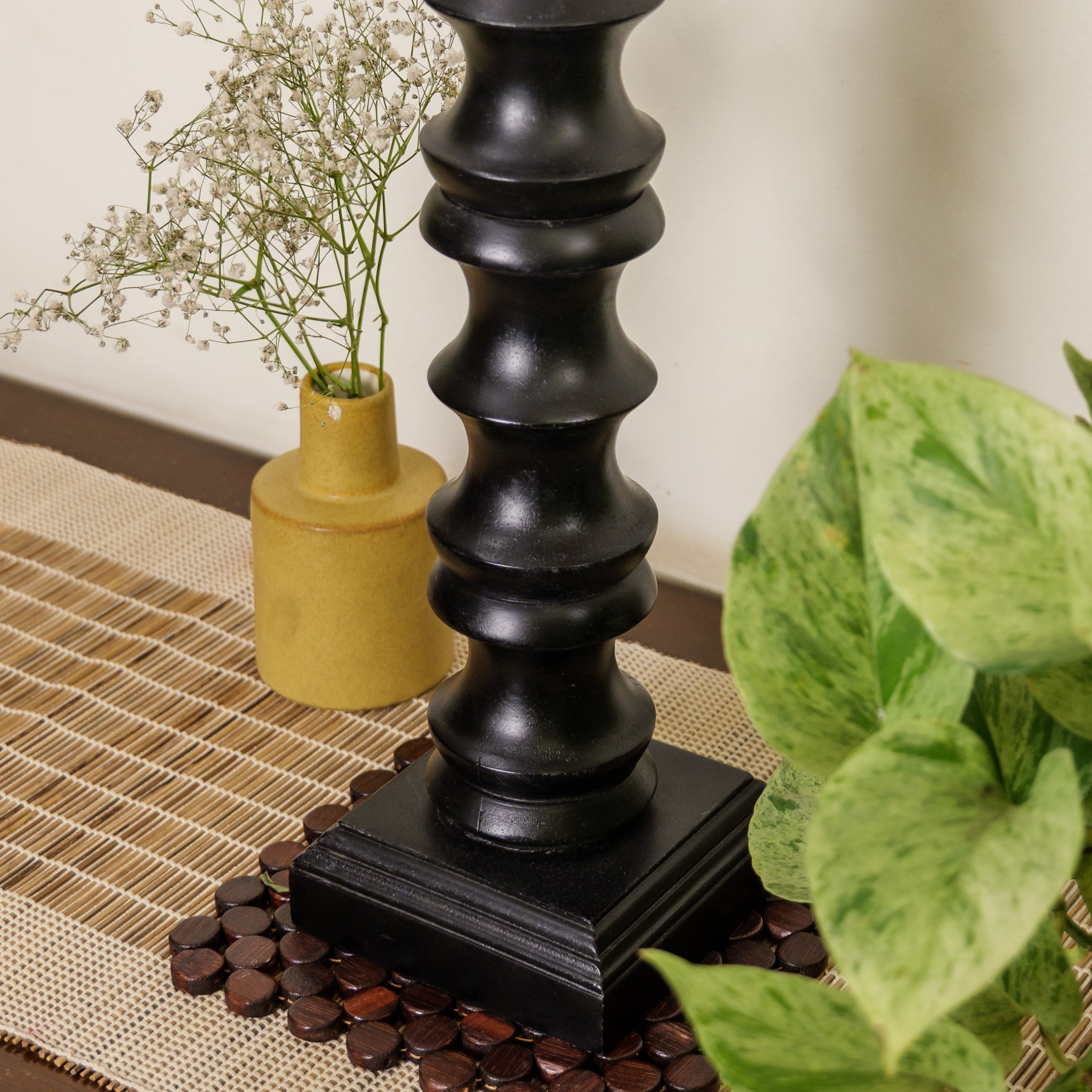 Ambi Classy Vintage Candle Stand — Black | Heritage Home Décor