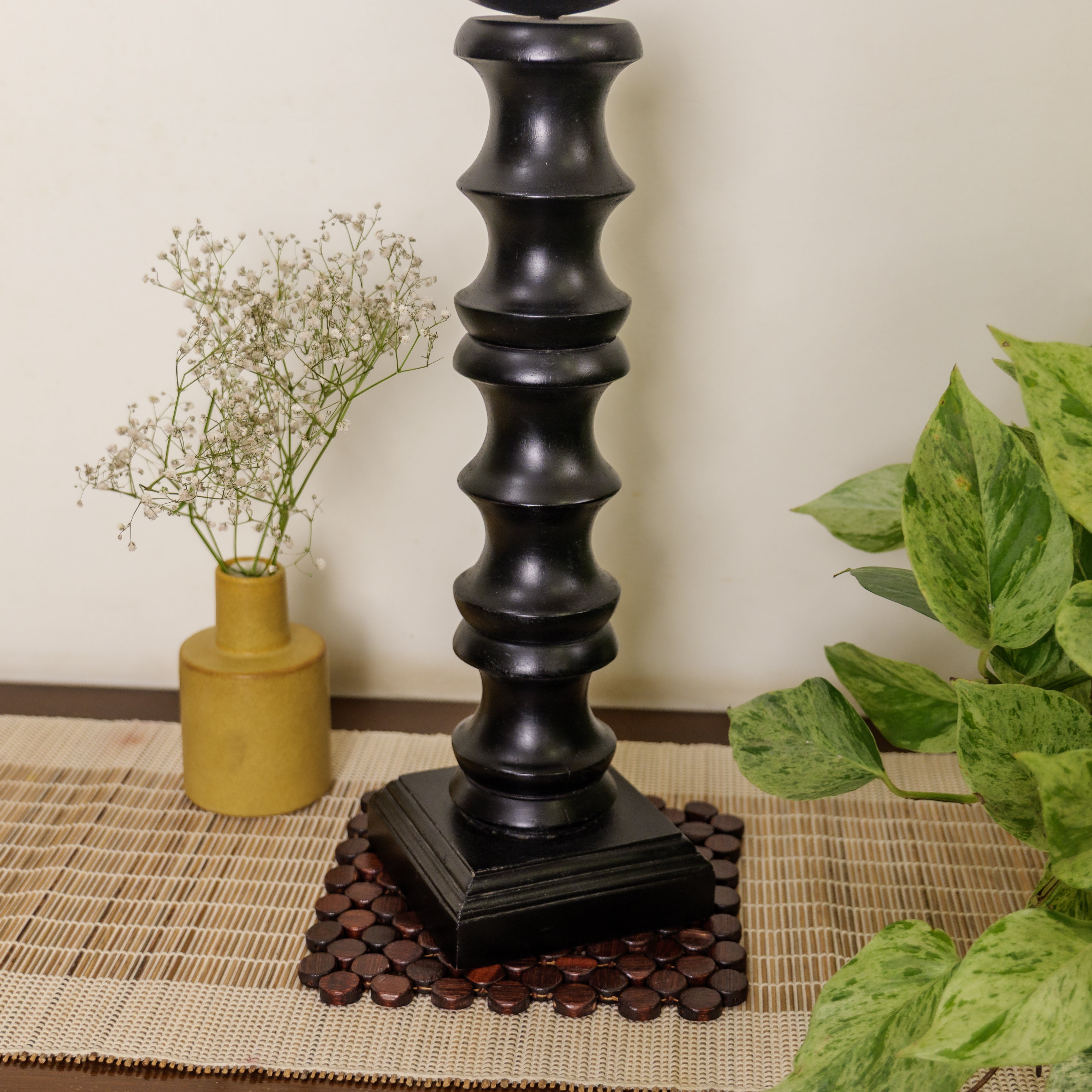 Classy Vintage Candle Stand - Black