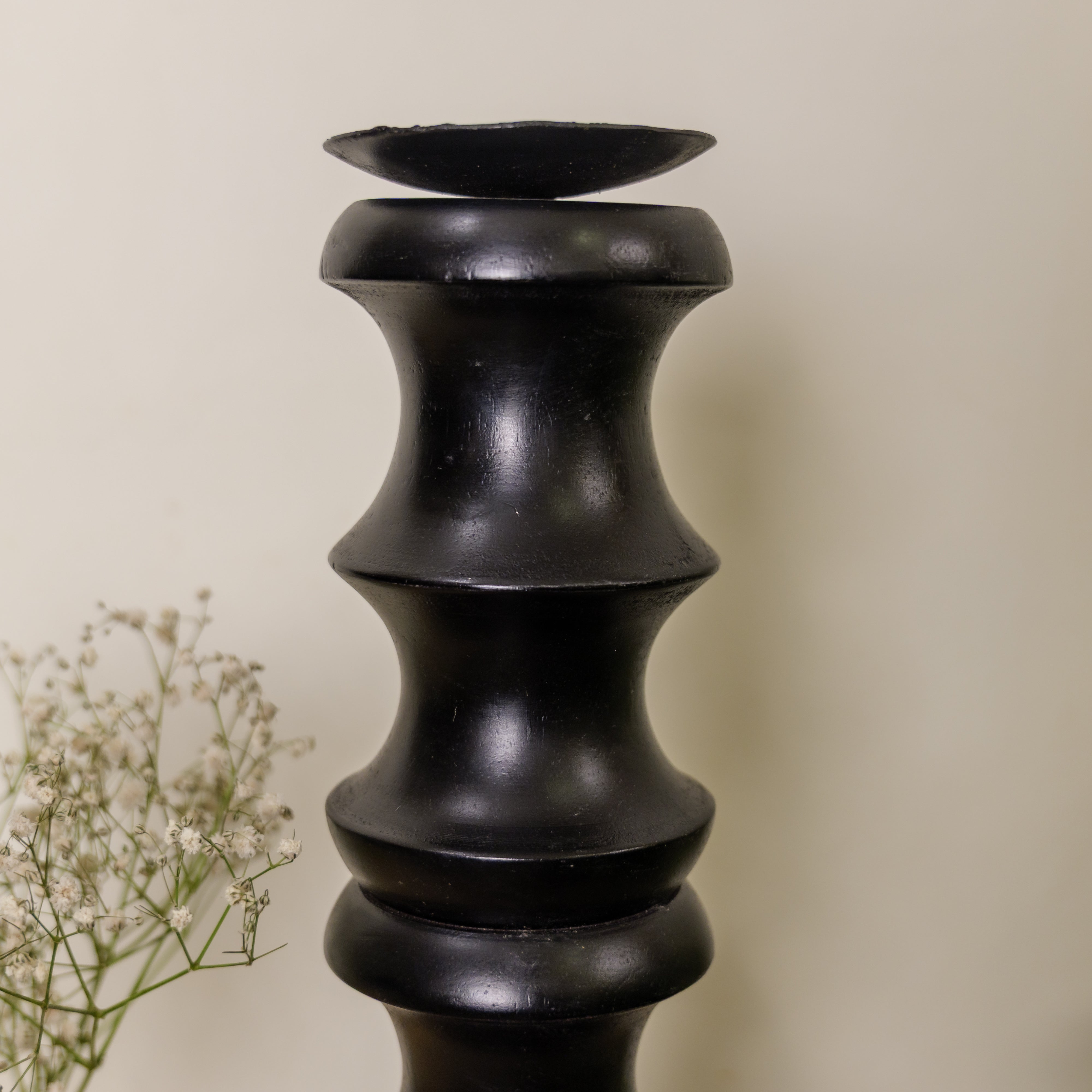 Classy Vintage Candle Stand - Black