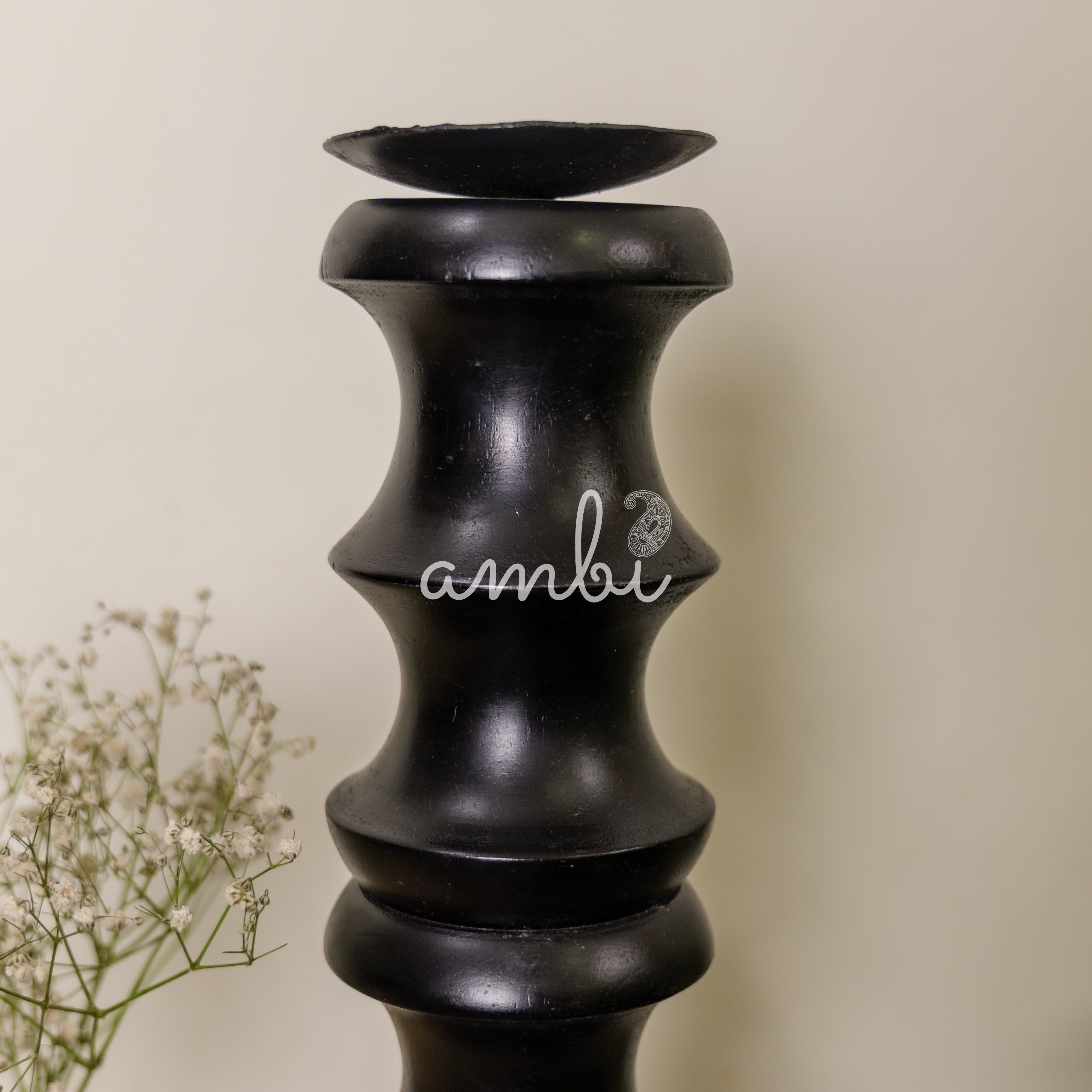 Classy Vintage Candle Stand - Black