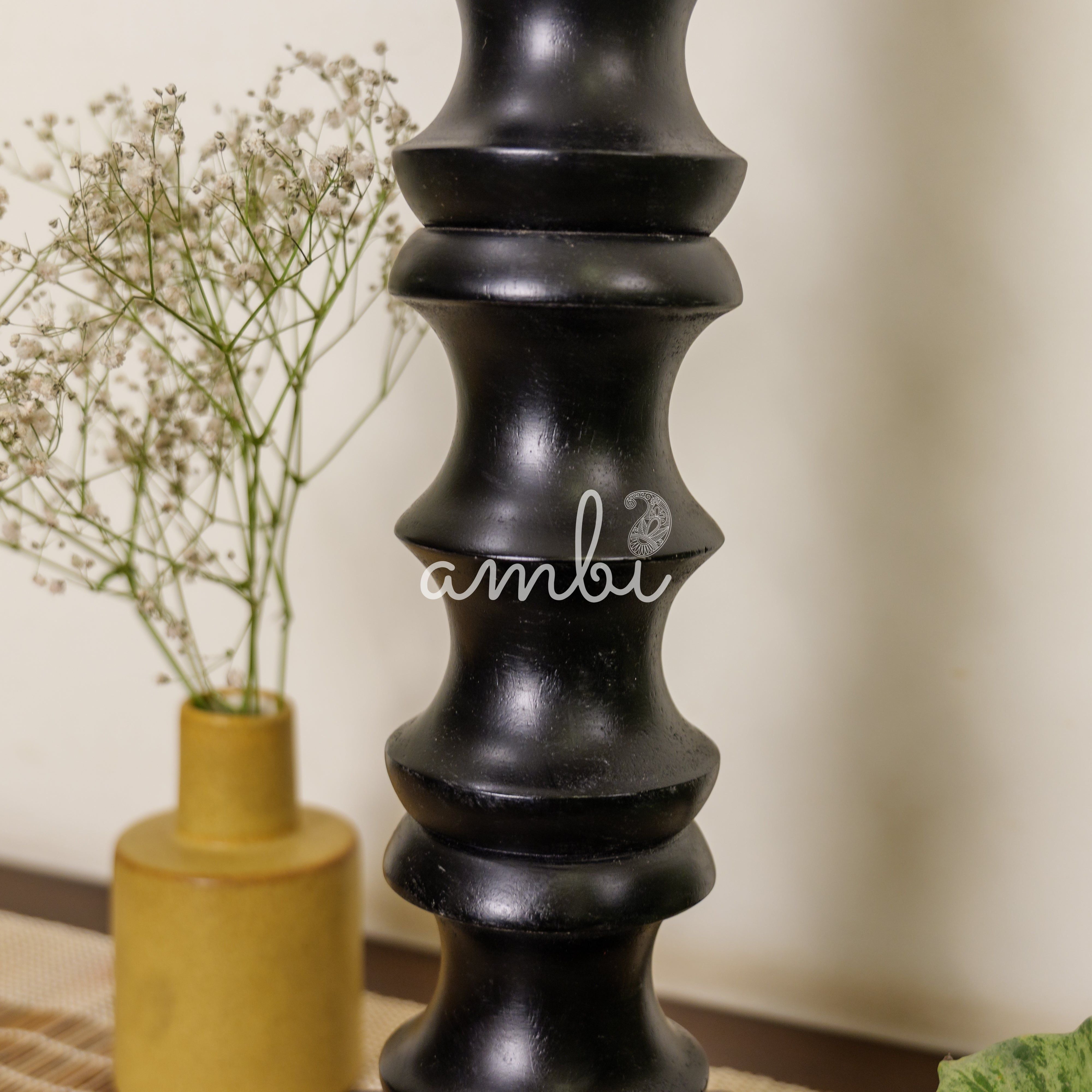 Classy Vintage Candle Stand - Black