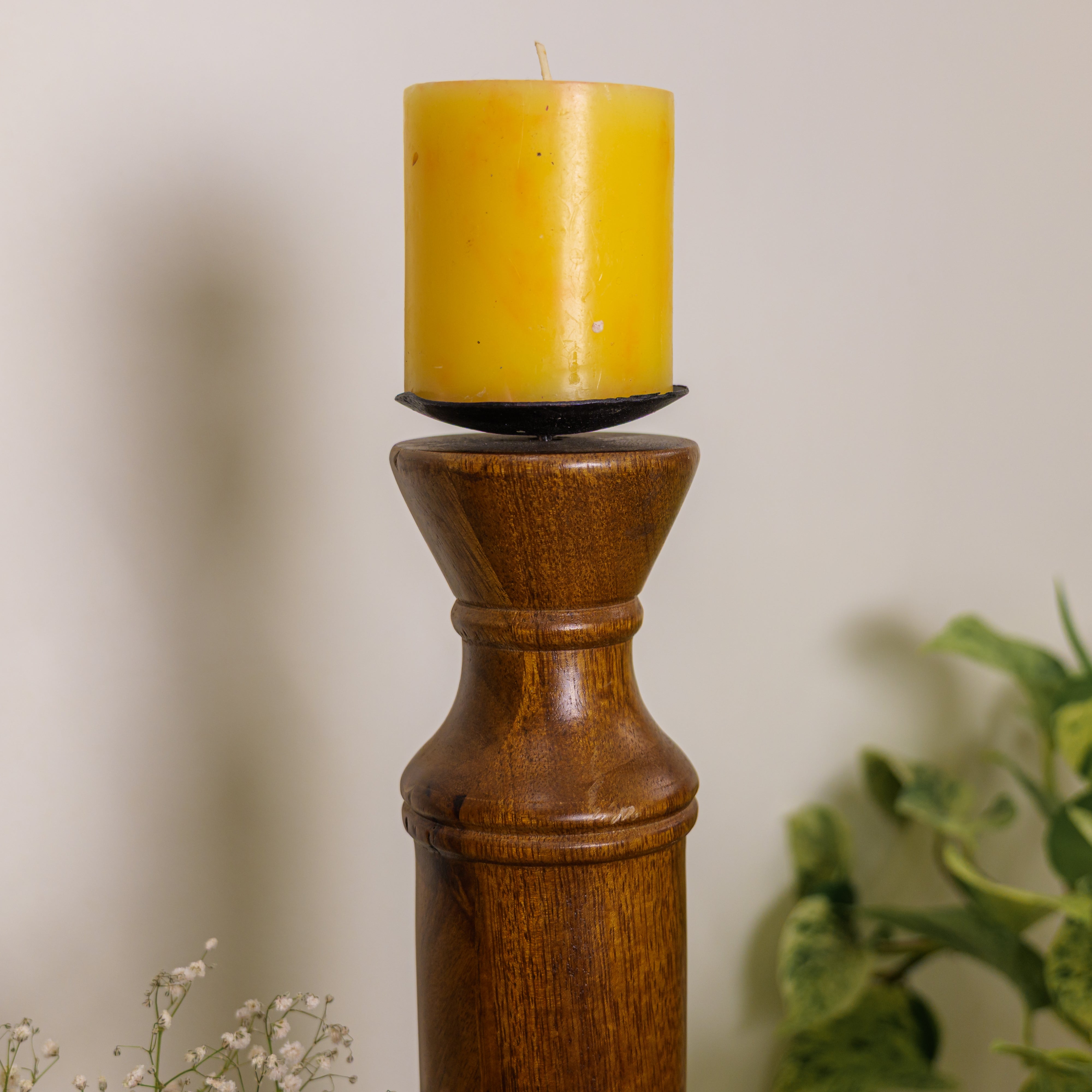 Classy Vintage Candle Stand - Brown