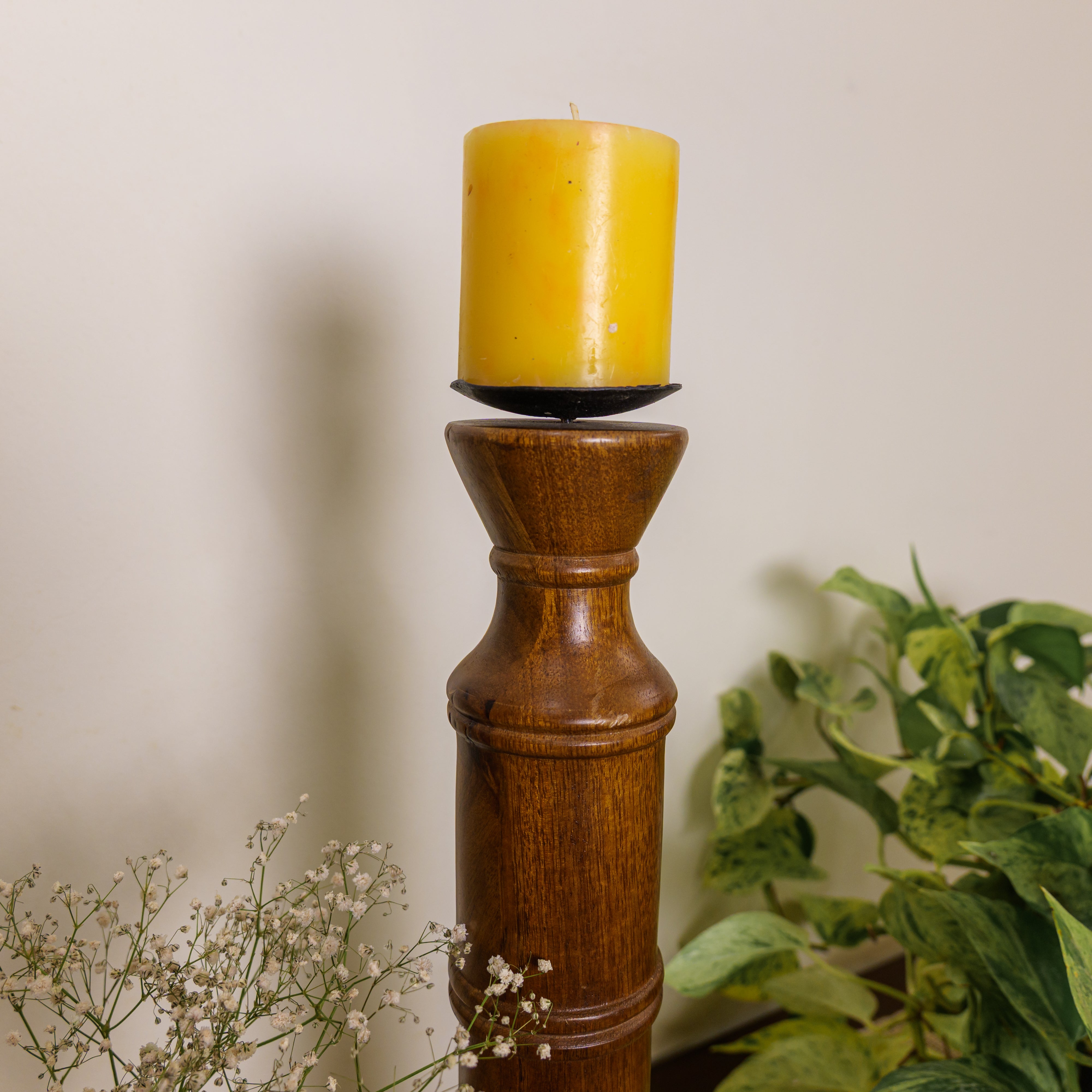 Classy Vintage Candle Stand - Brown