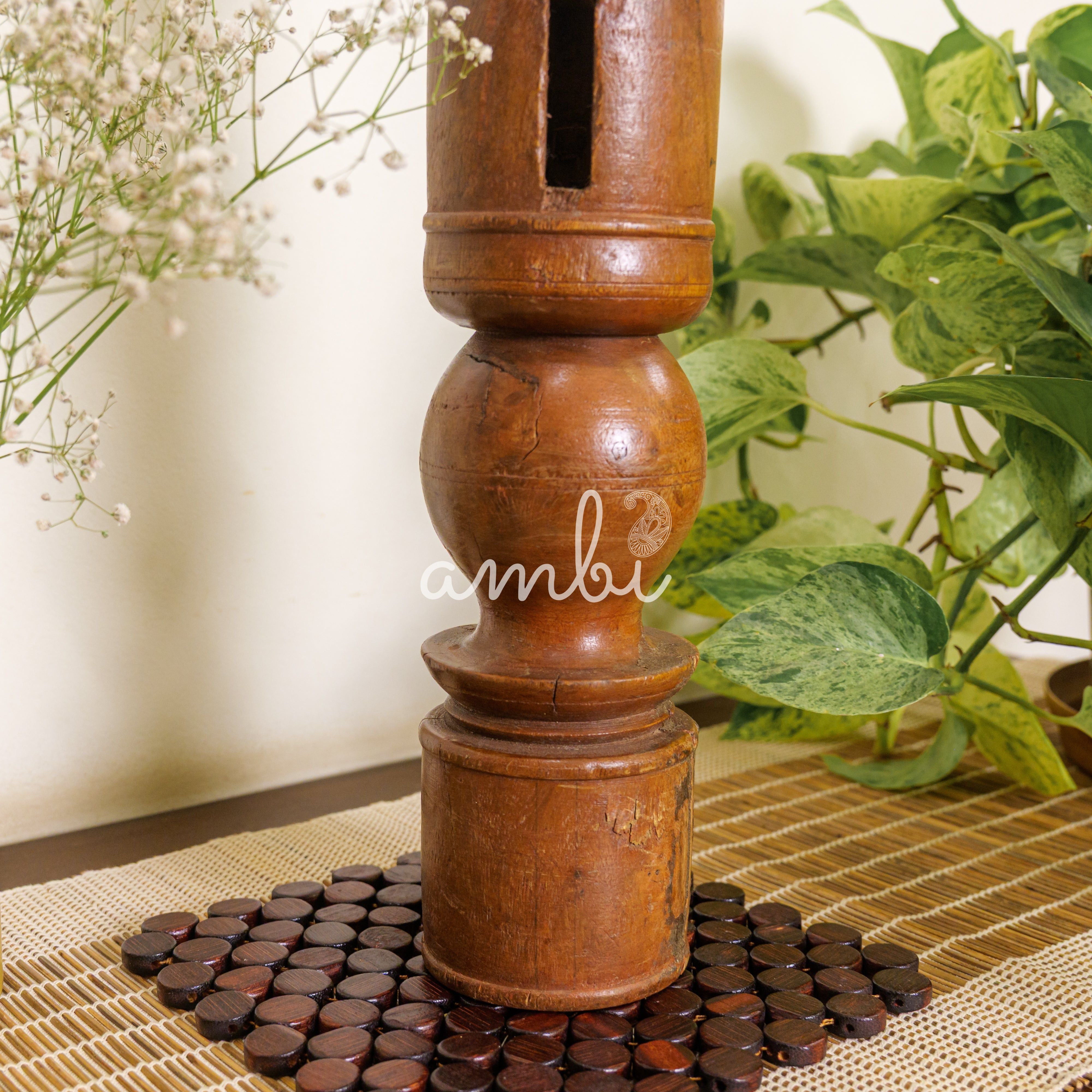 Vintage Candle Stand - 'Charpai' Leg