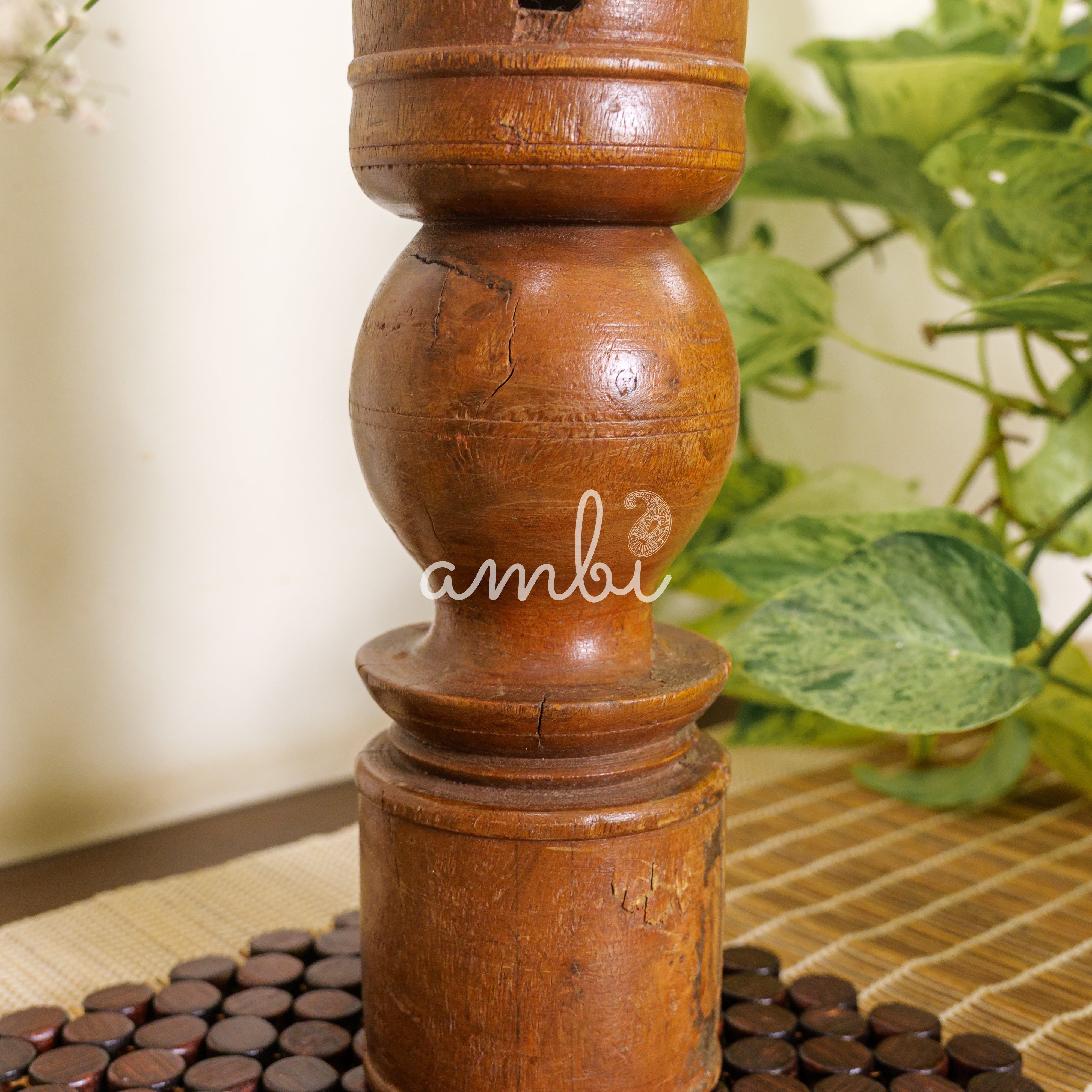Vintage Candle Stand - 'Charpai' Leg