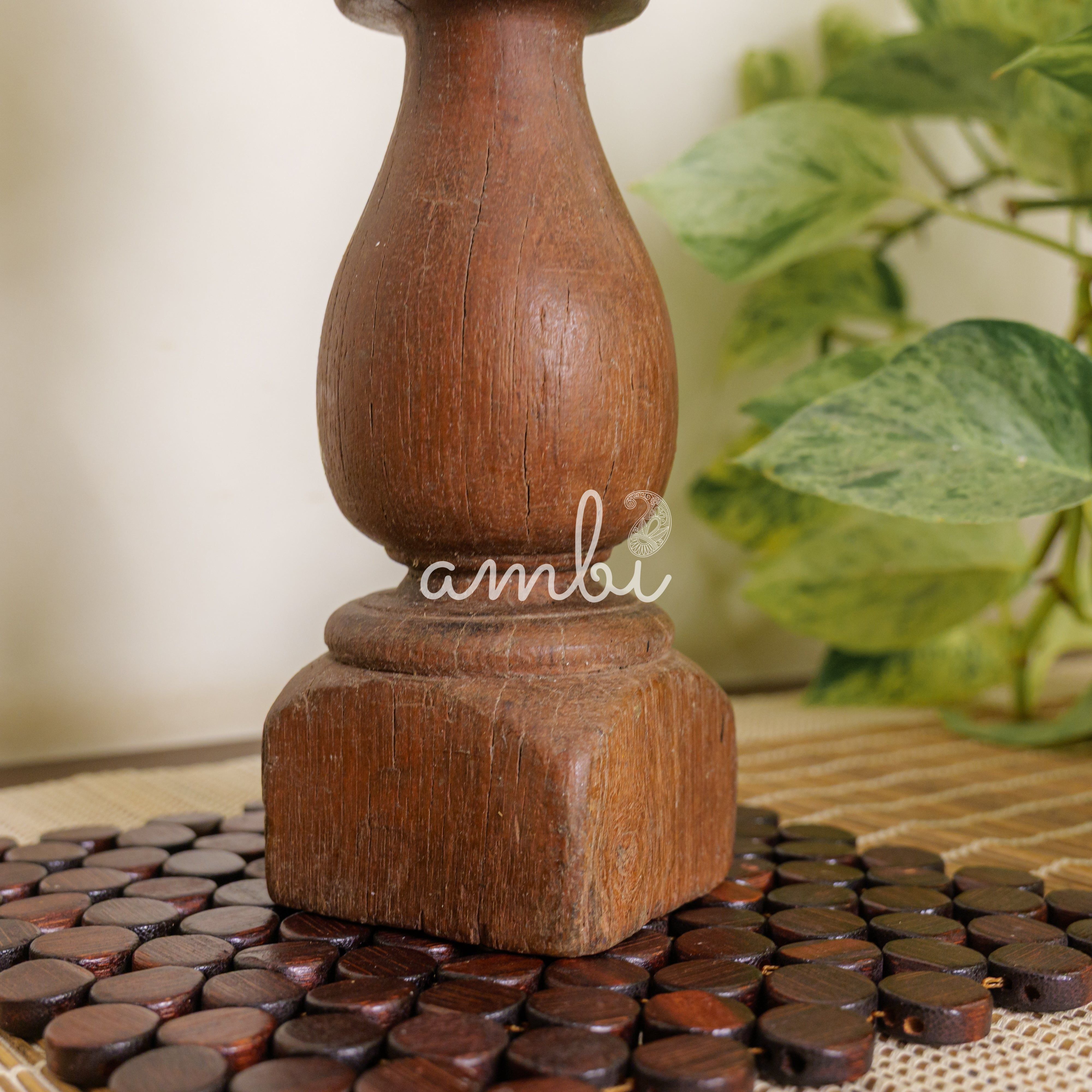 Vintage Candle Stand - 'Charpai' Leg Small