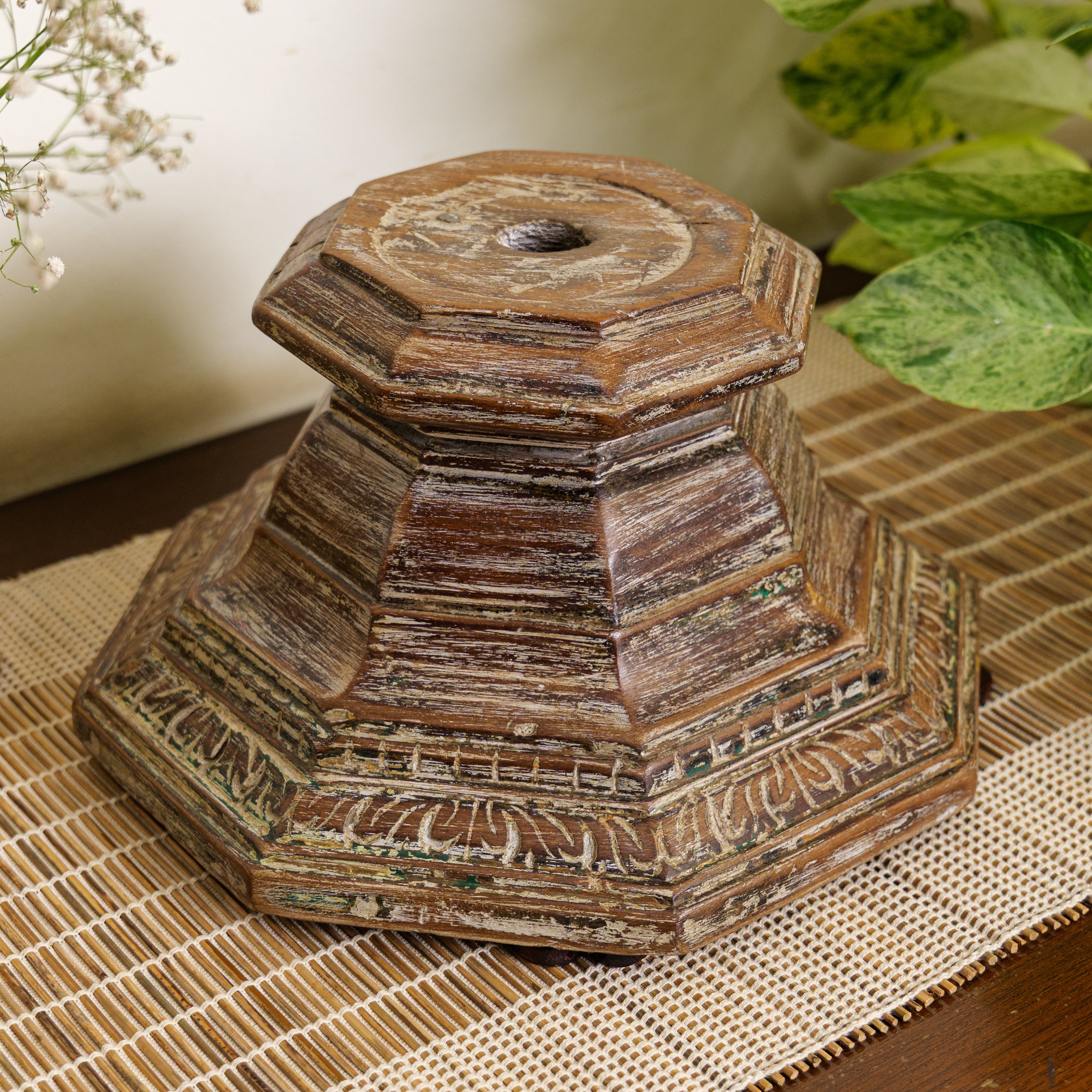 Vintage Candle Stand - Pillar Base