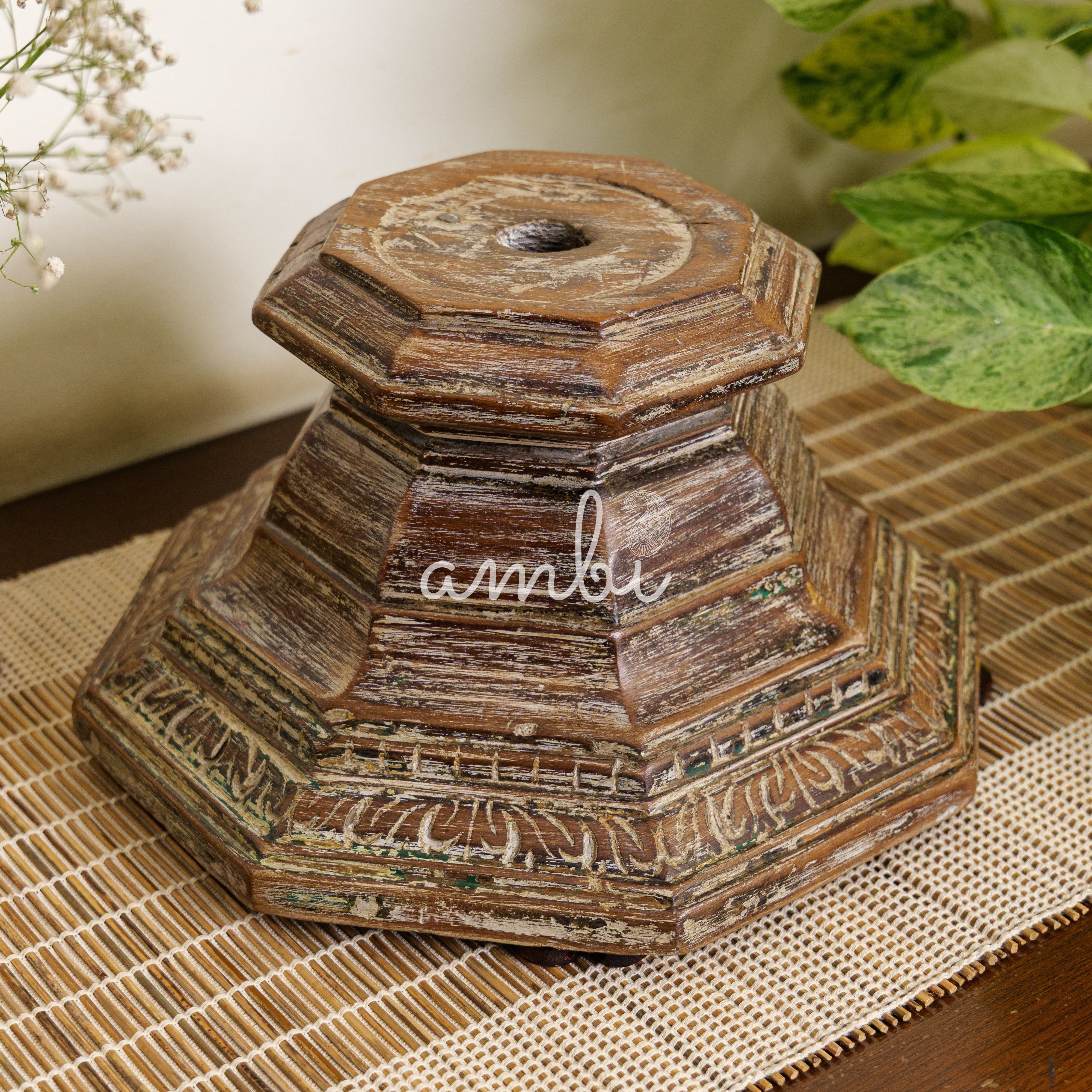 Vintage Candle Stand - Pillar Base