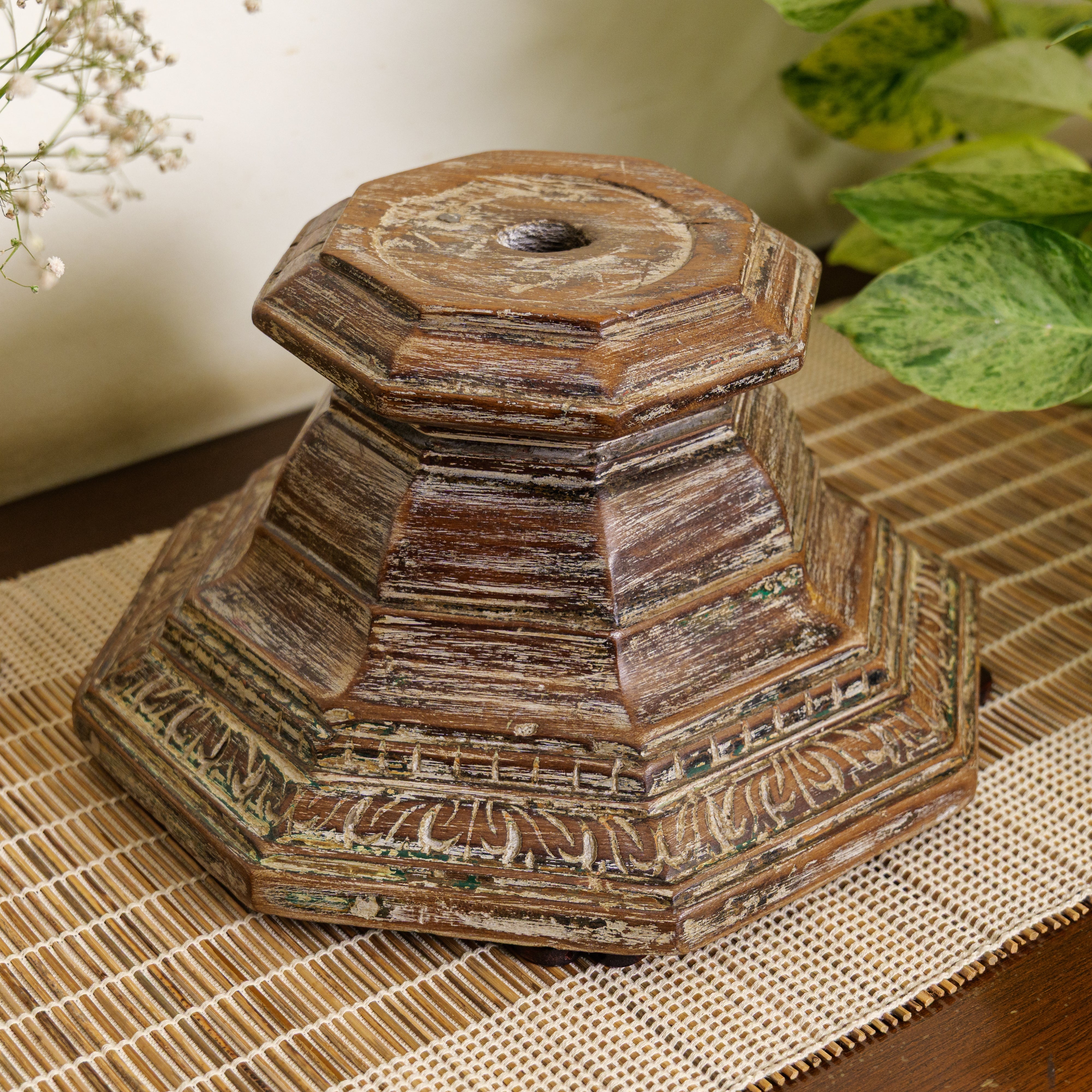 Vintage Candle Stand - Pillar Base