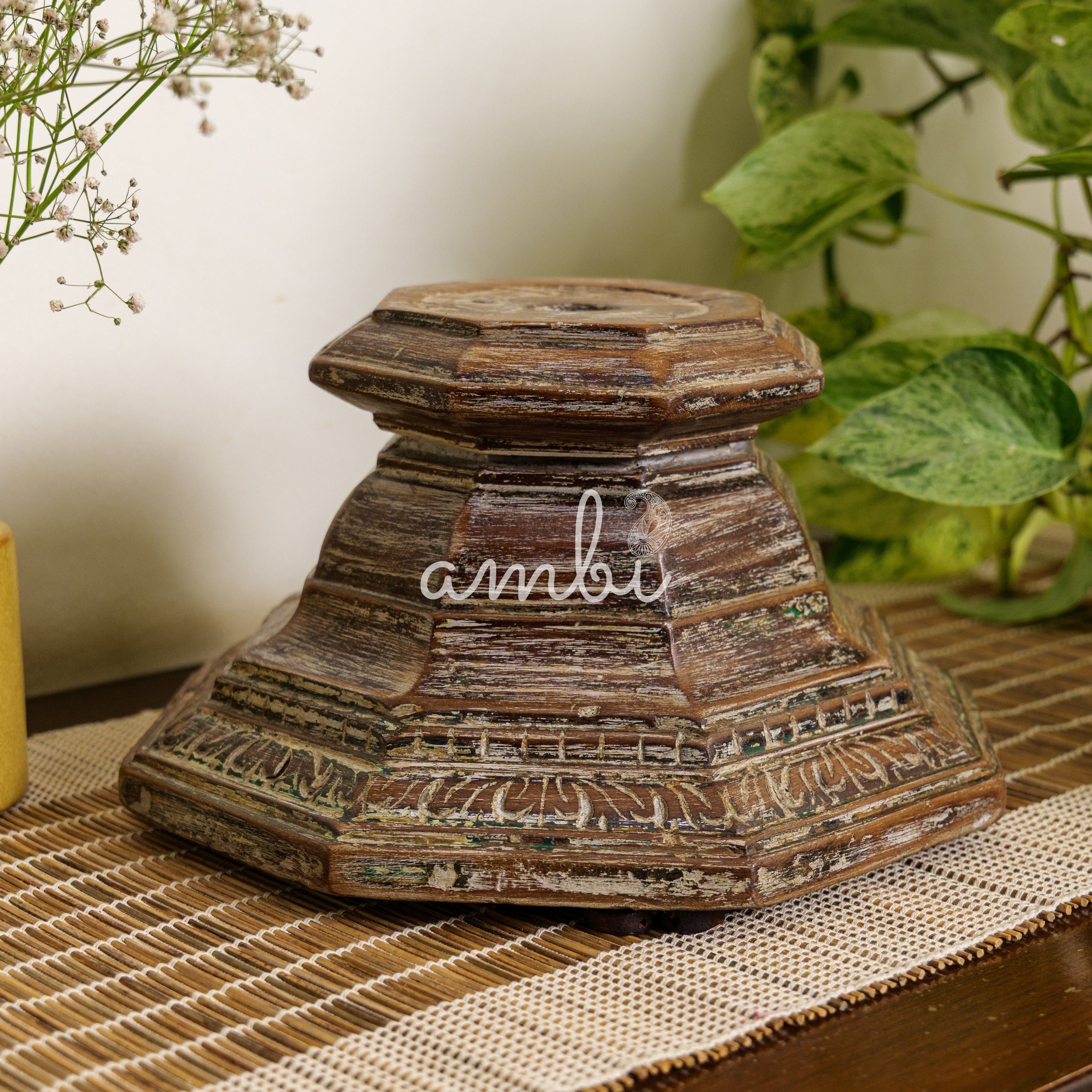 Vintage Candle Stand - Pillar Base