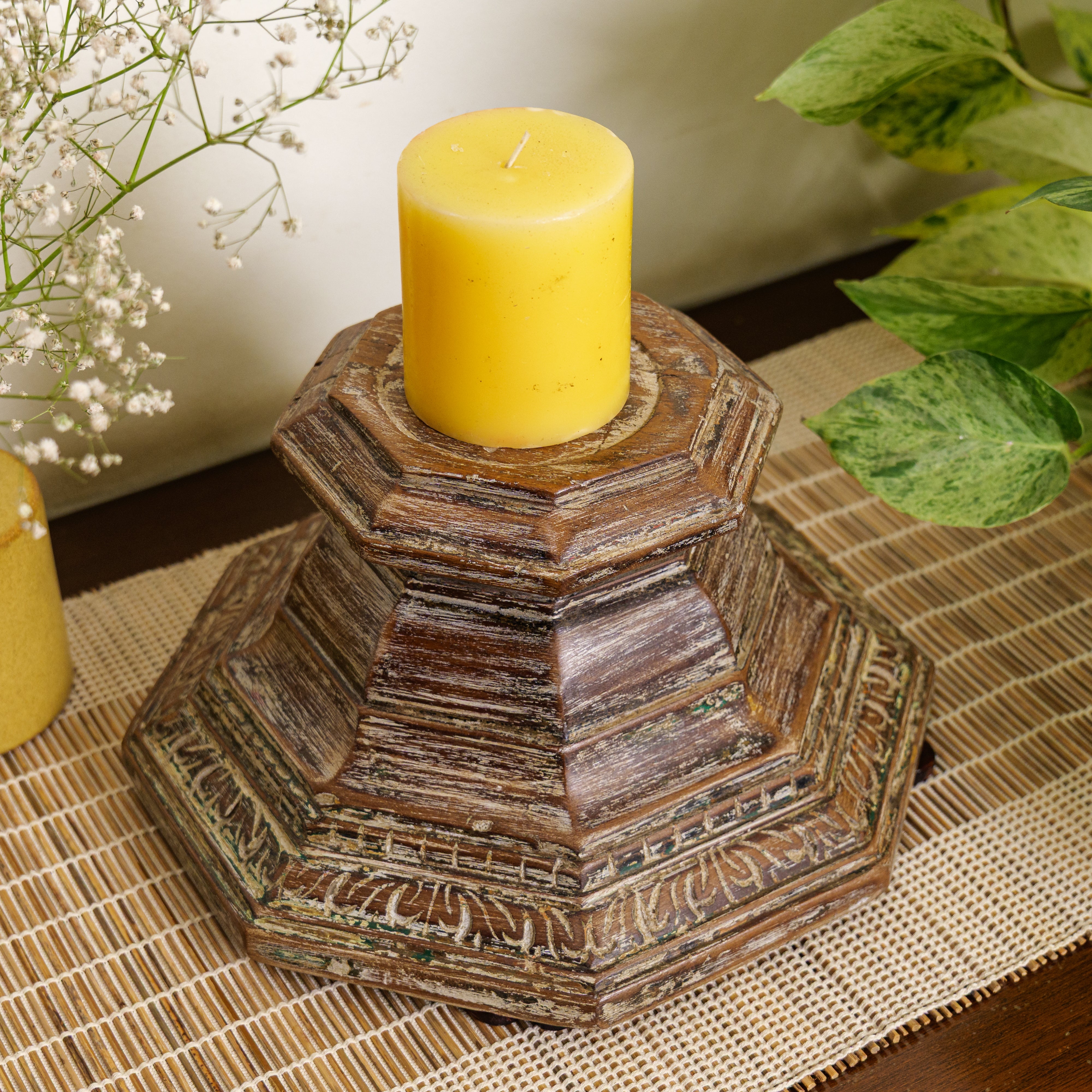 Vintage Candle Stand - Pillar Base