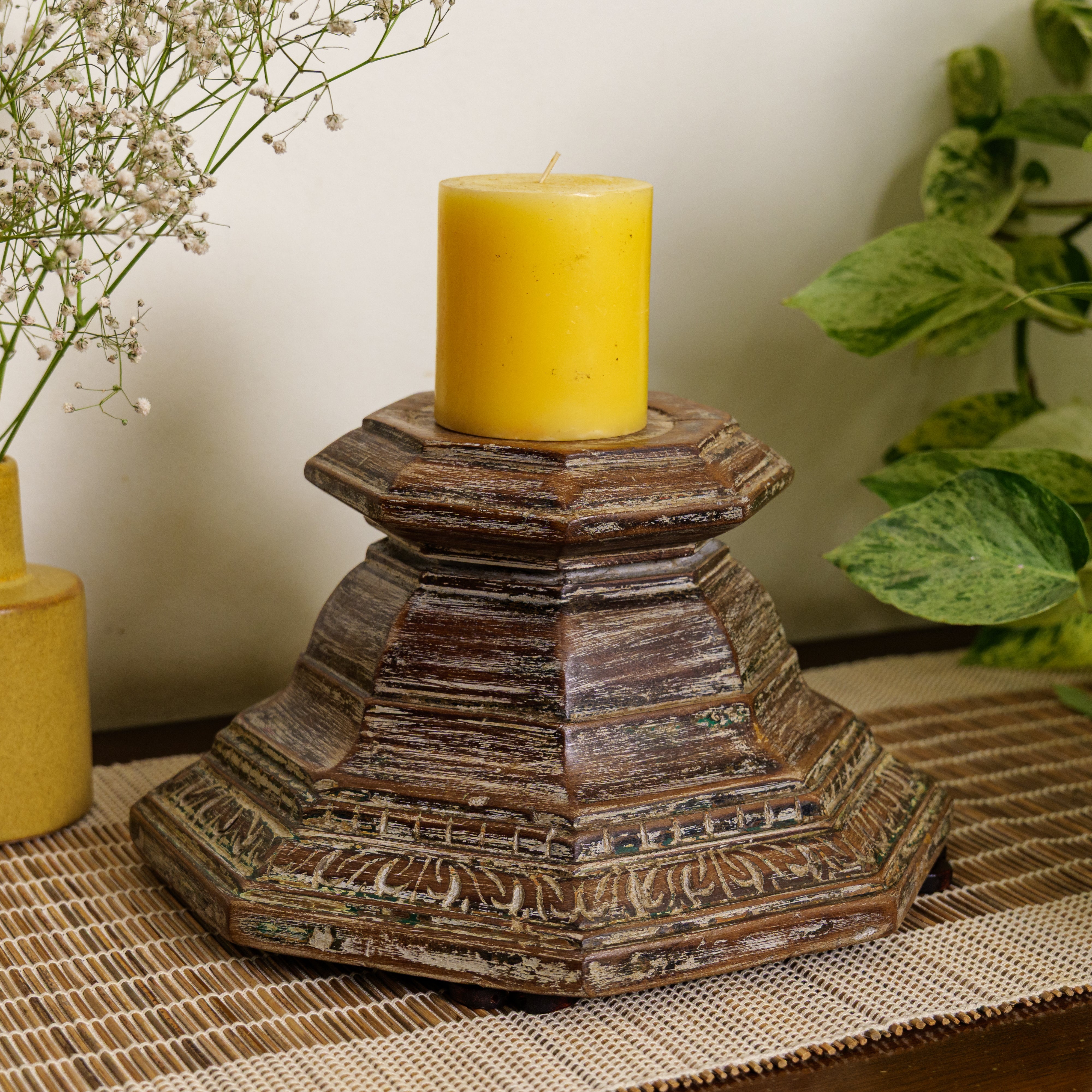 Vintage Candle Stand - Pillar Base