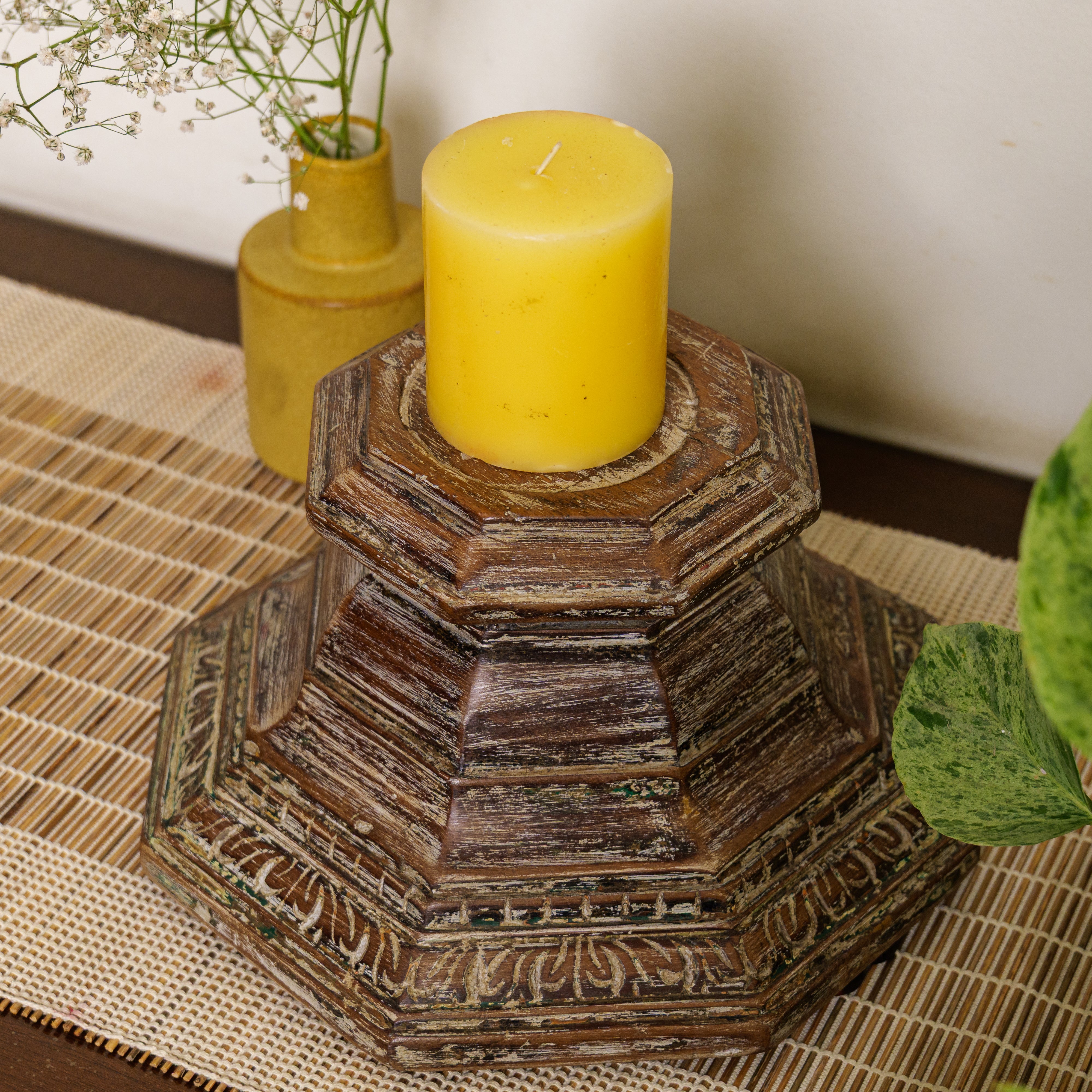 Vintage Candle Stand - Pillar Base