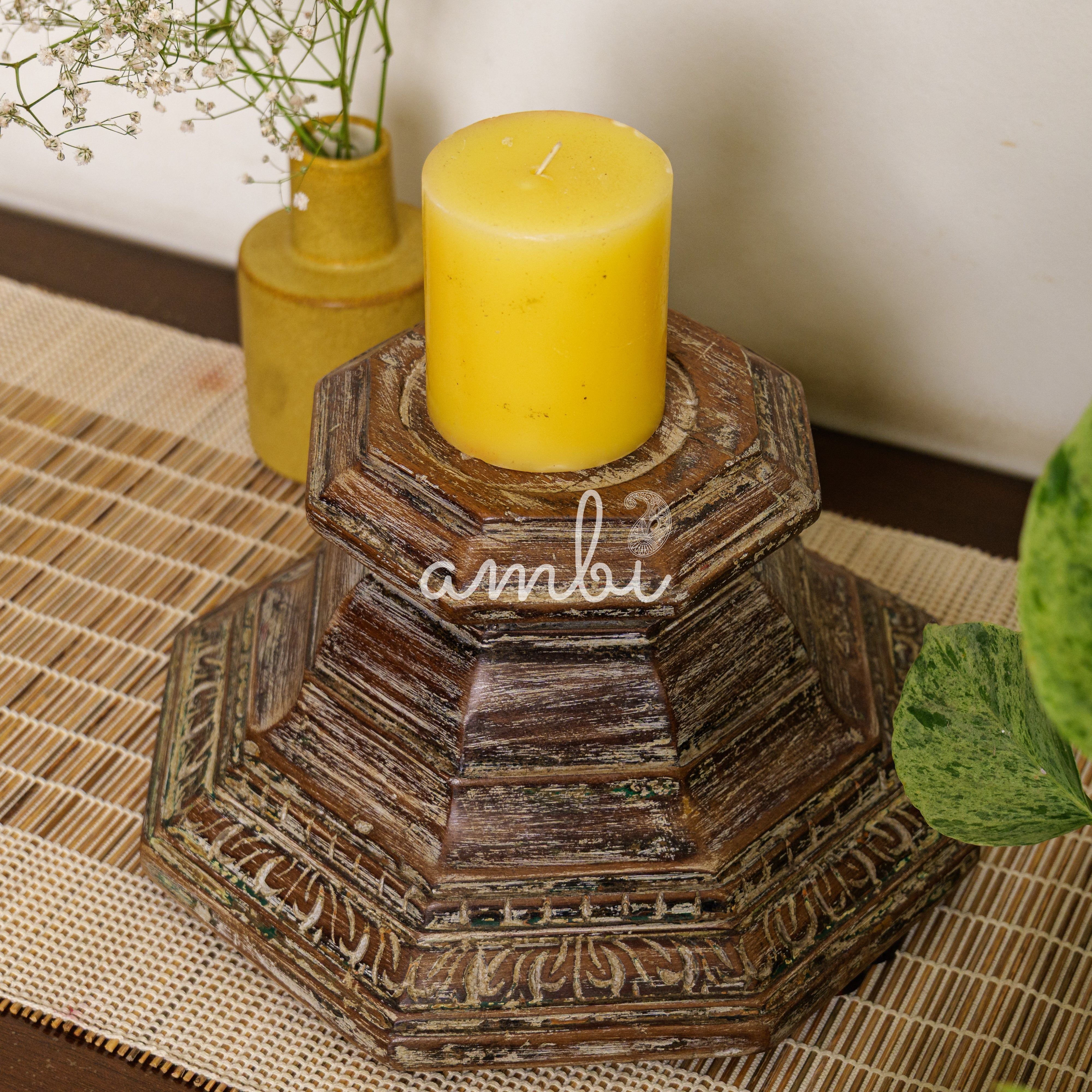 Vintage Candle Stand - Pillar Base