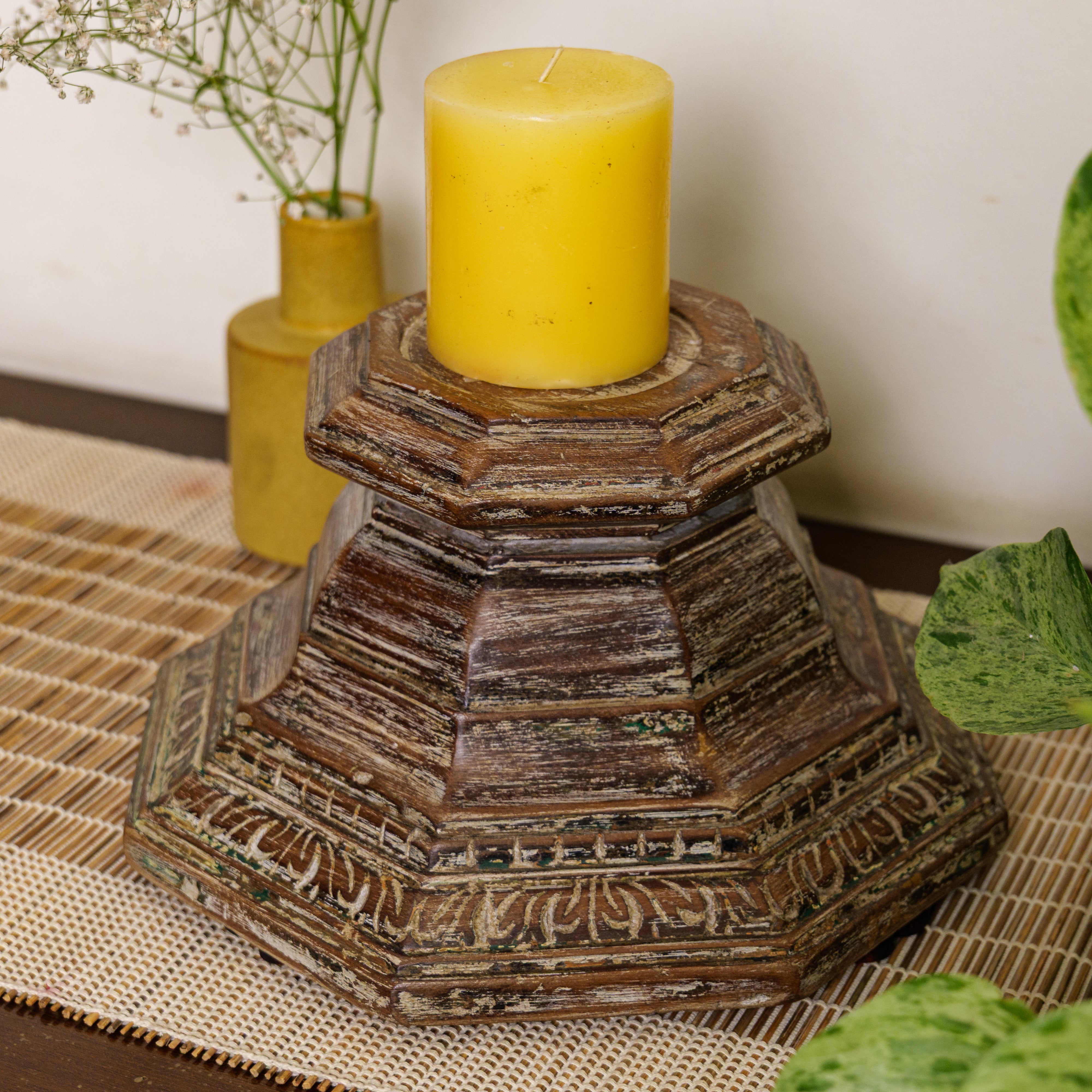 Vintage Candle Stand - Pillar Base