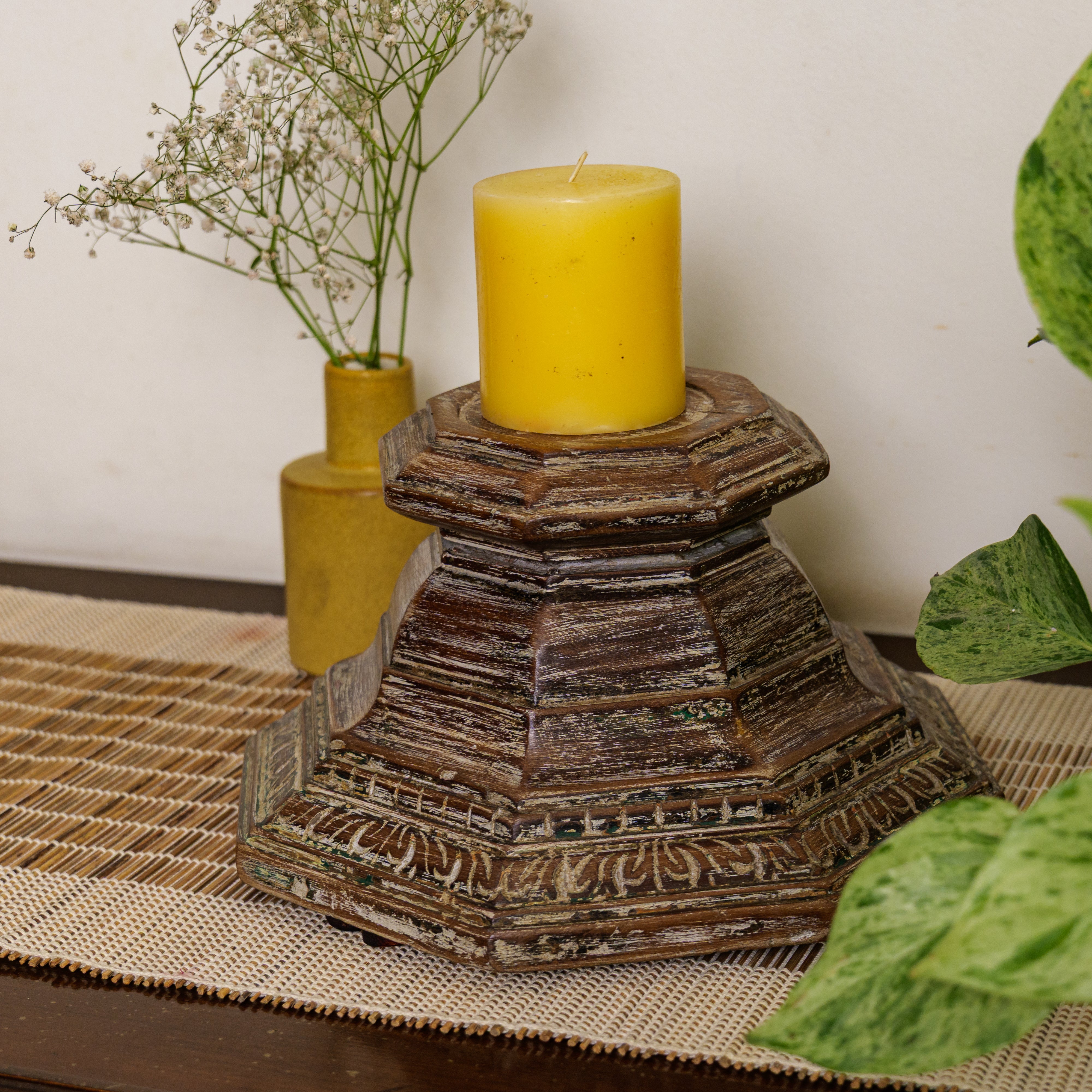 Vintage Candle Stand - Pillar Base