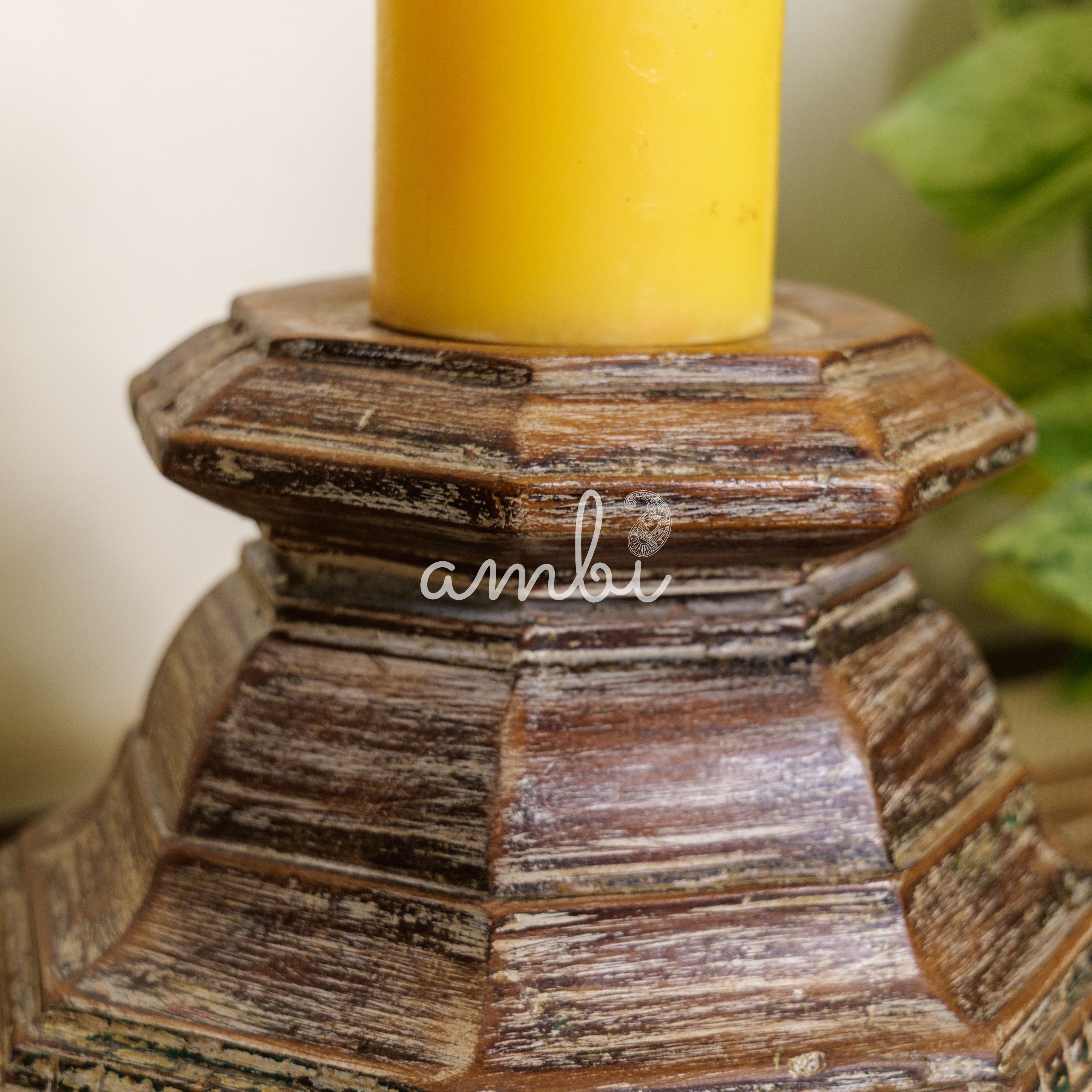Vintage Candle Stand - Pillar Base