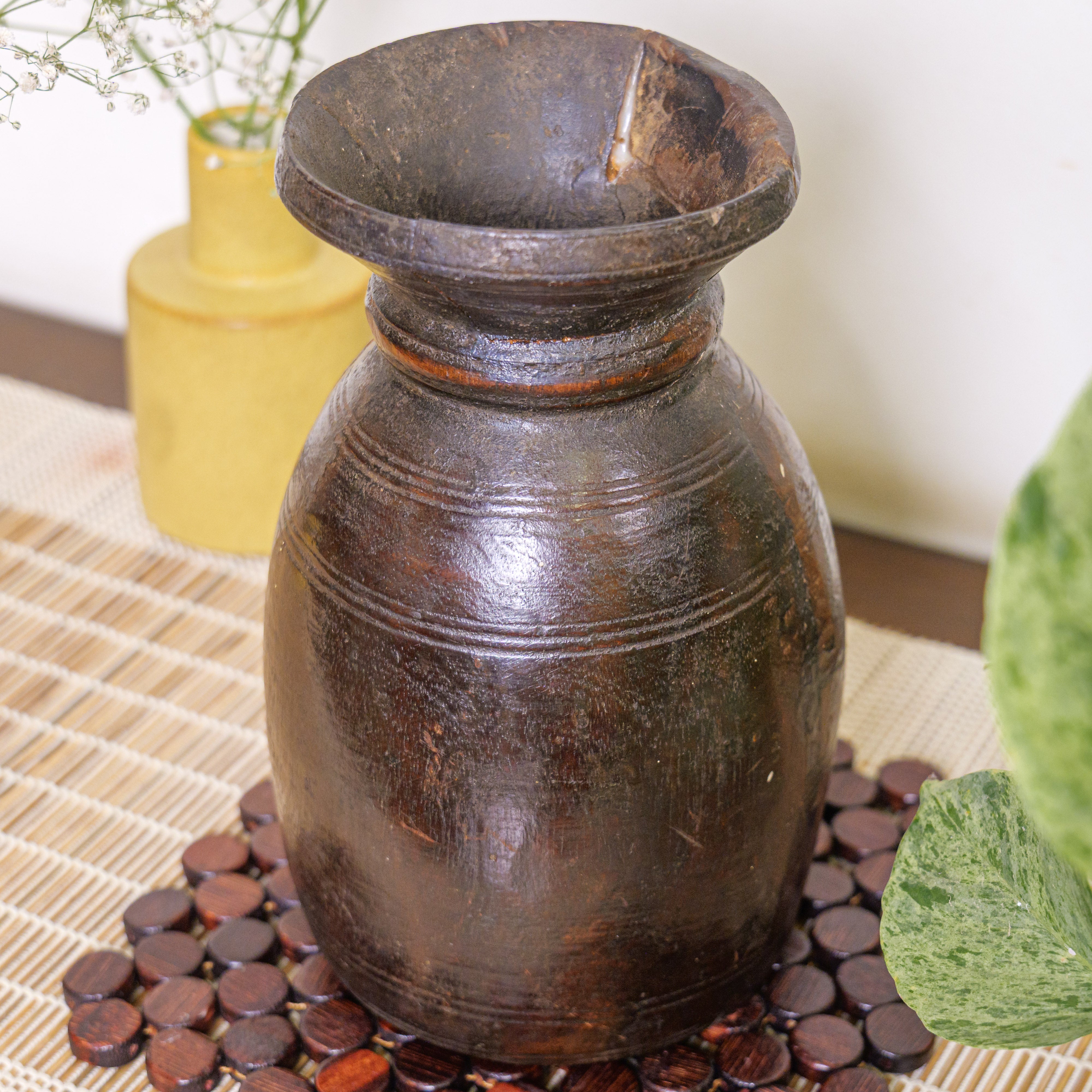 Wooden Vintage Planter / Vase / Pot