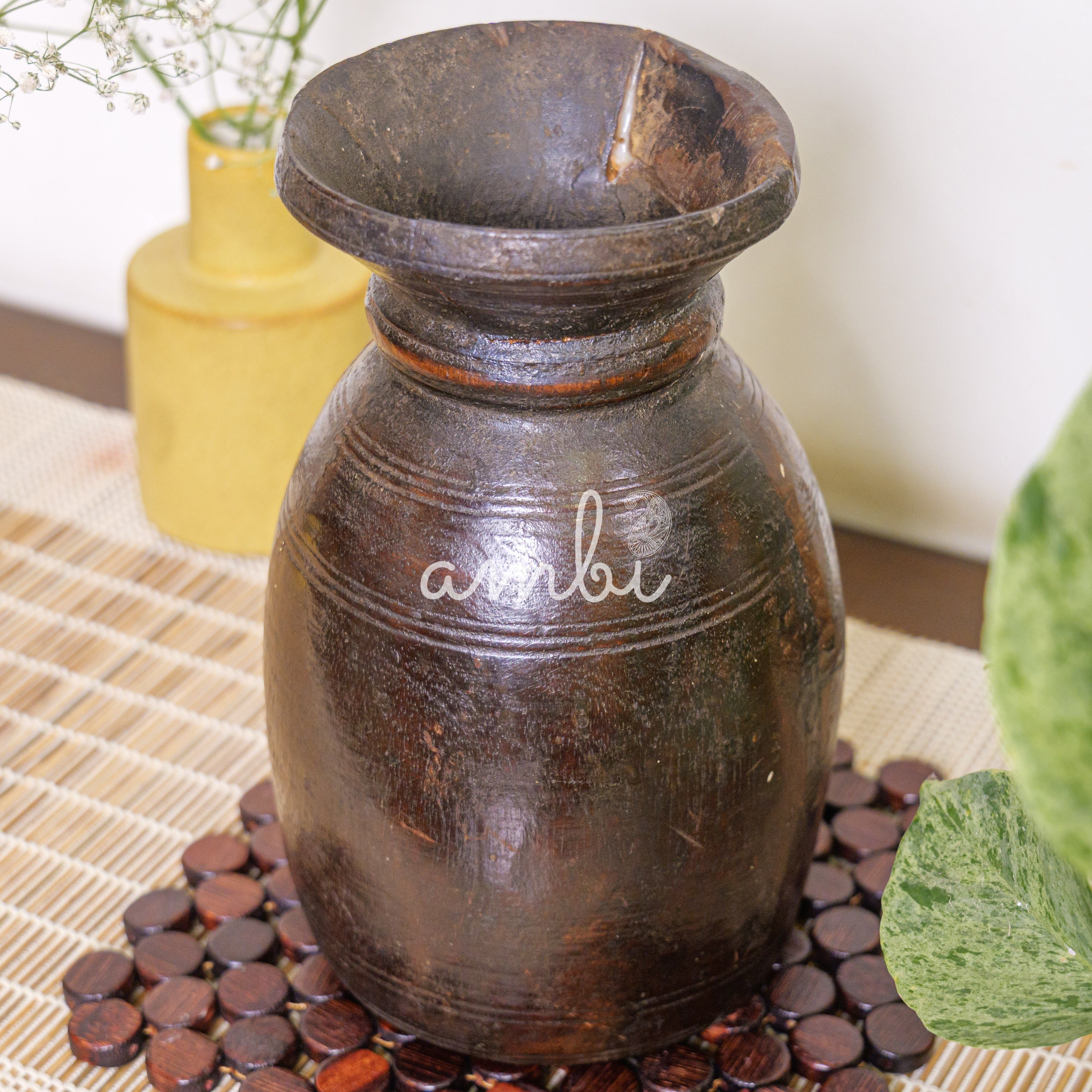 Wooden Vintage Planter / Vase / Pot
