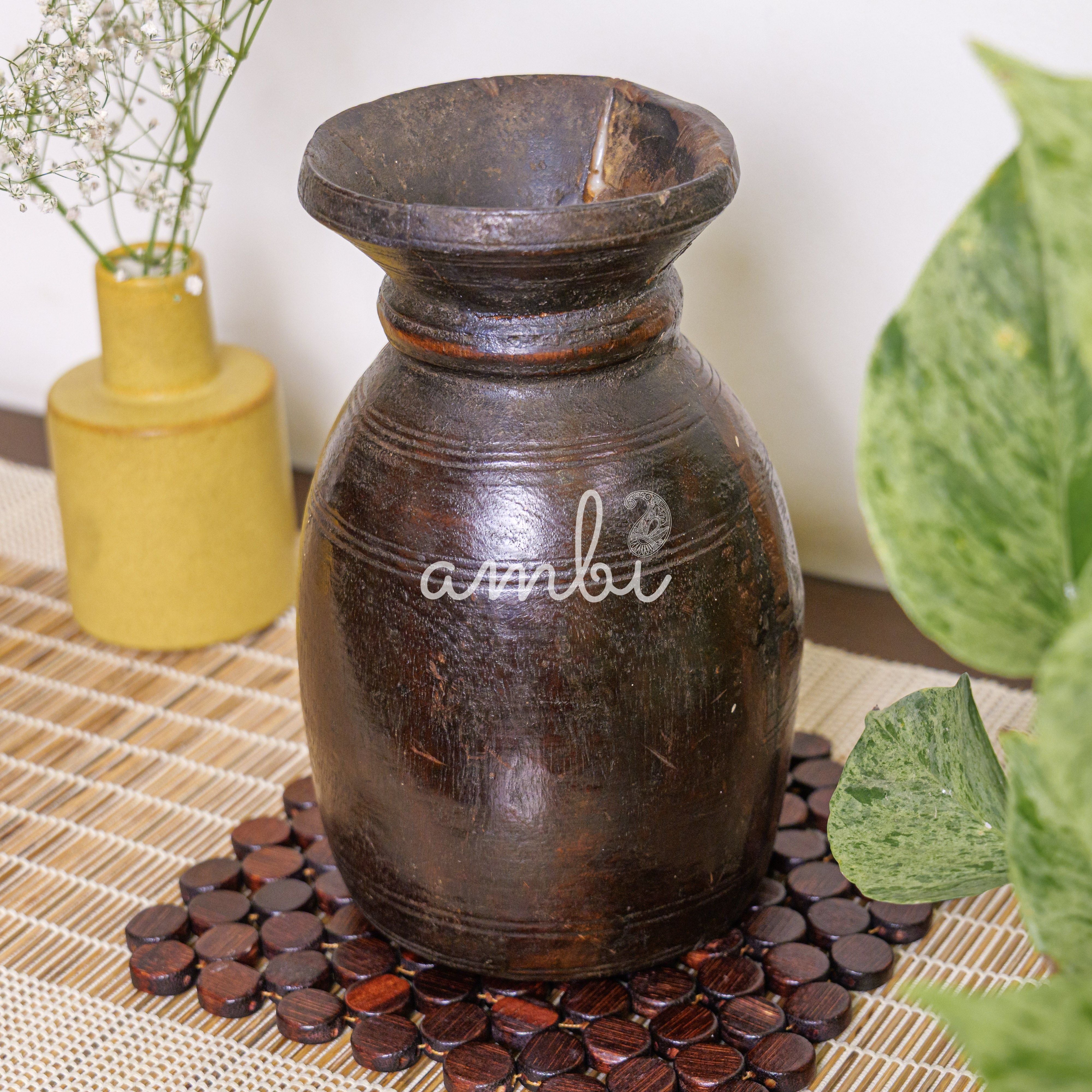 Wooden Vintage Planter / Vase / Pot