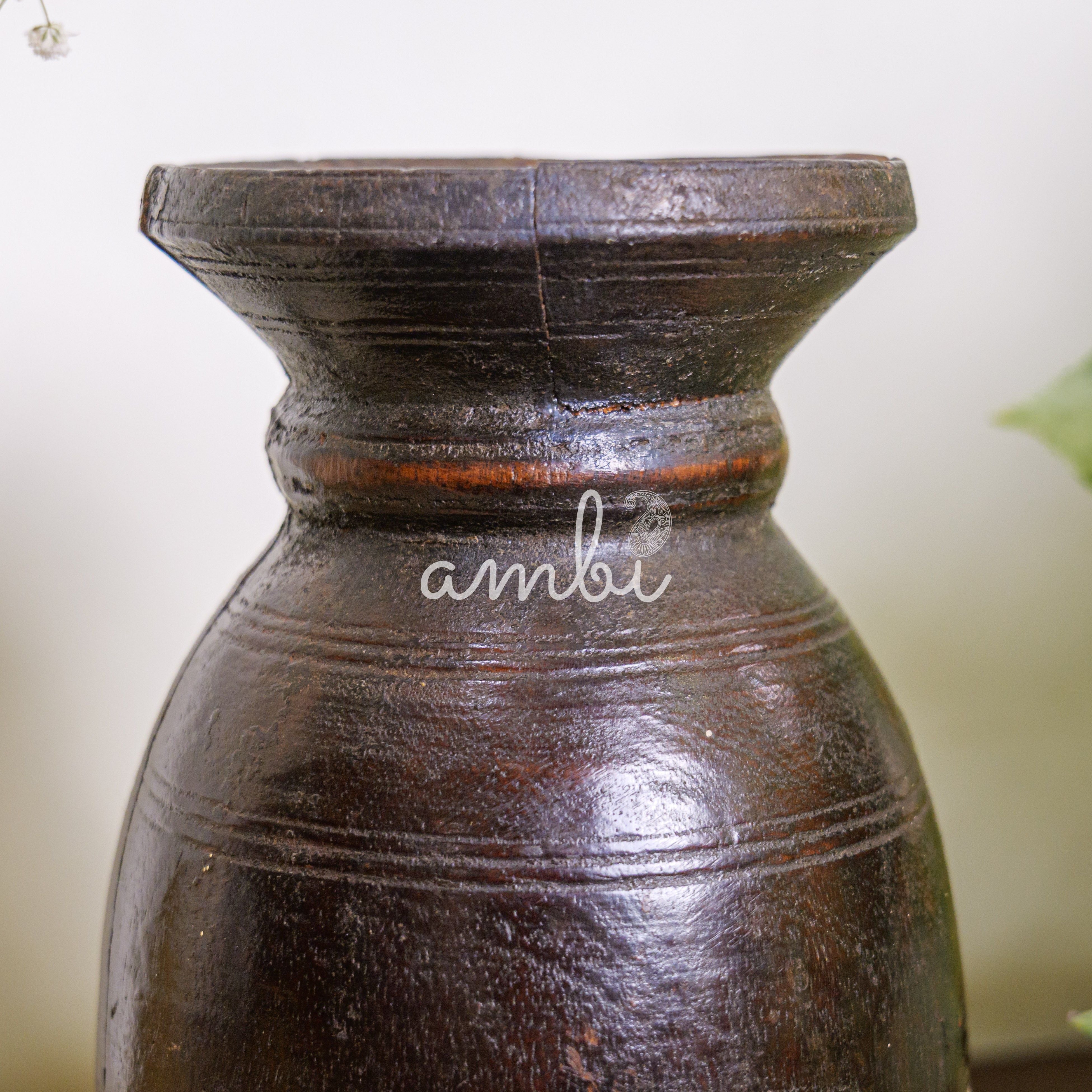 Wooden Vintage Planter / Vase / Pot