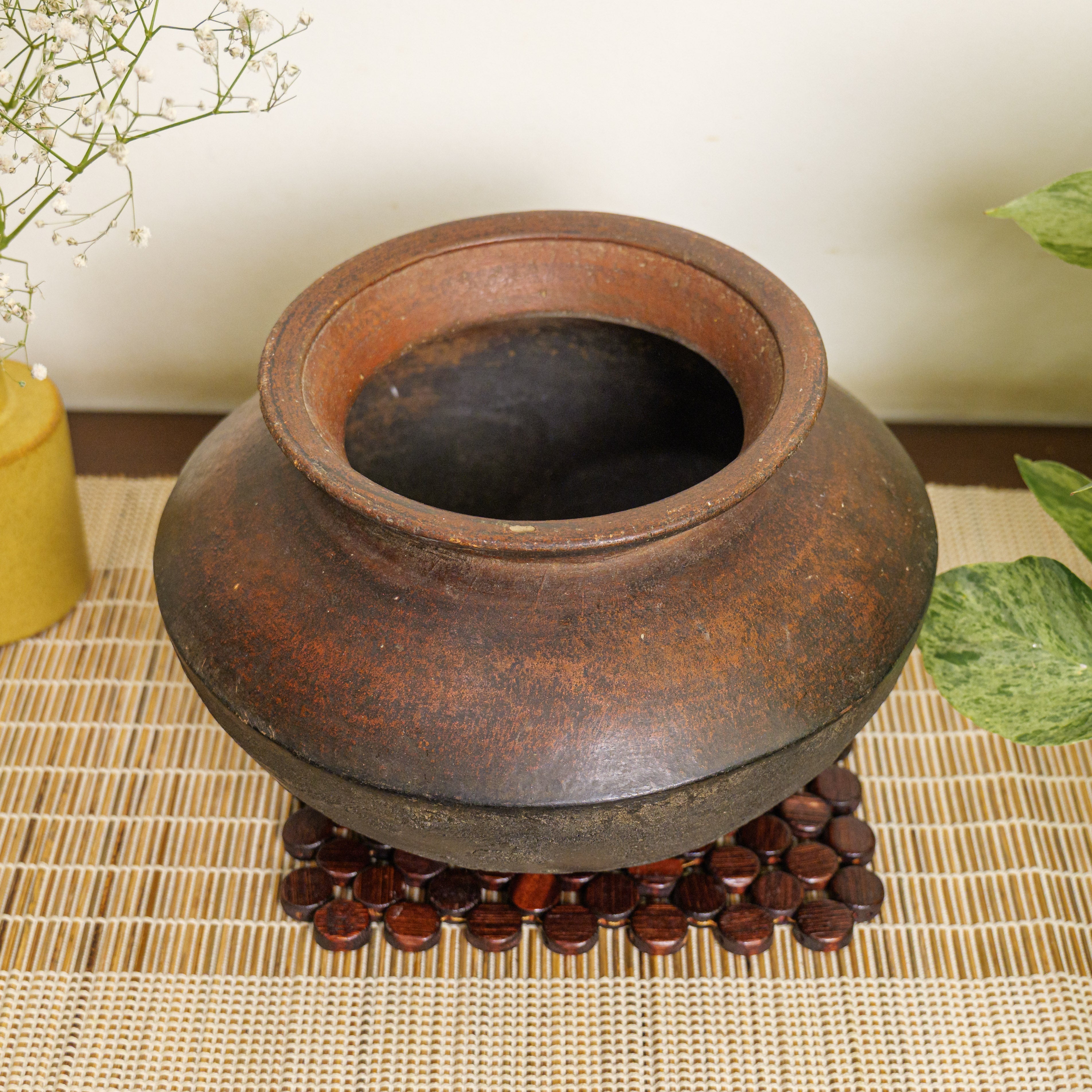 Wooden Vintage Planter / Pot / Vase / Matka
