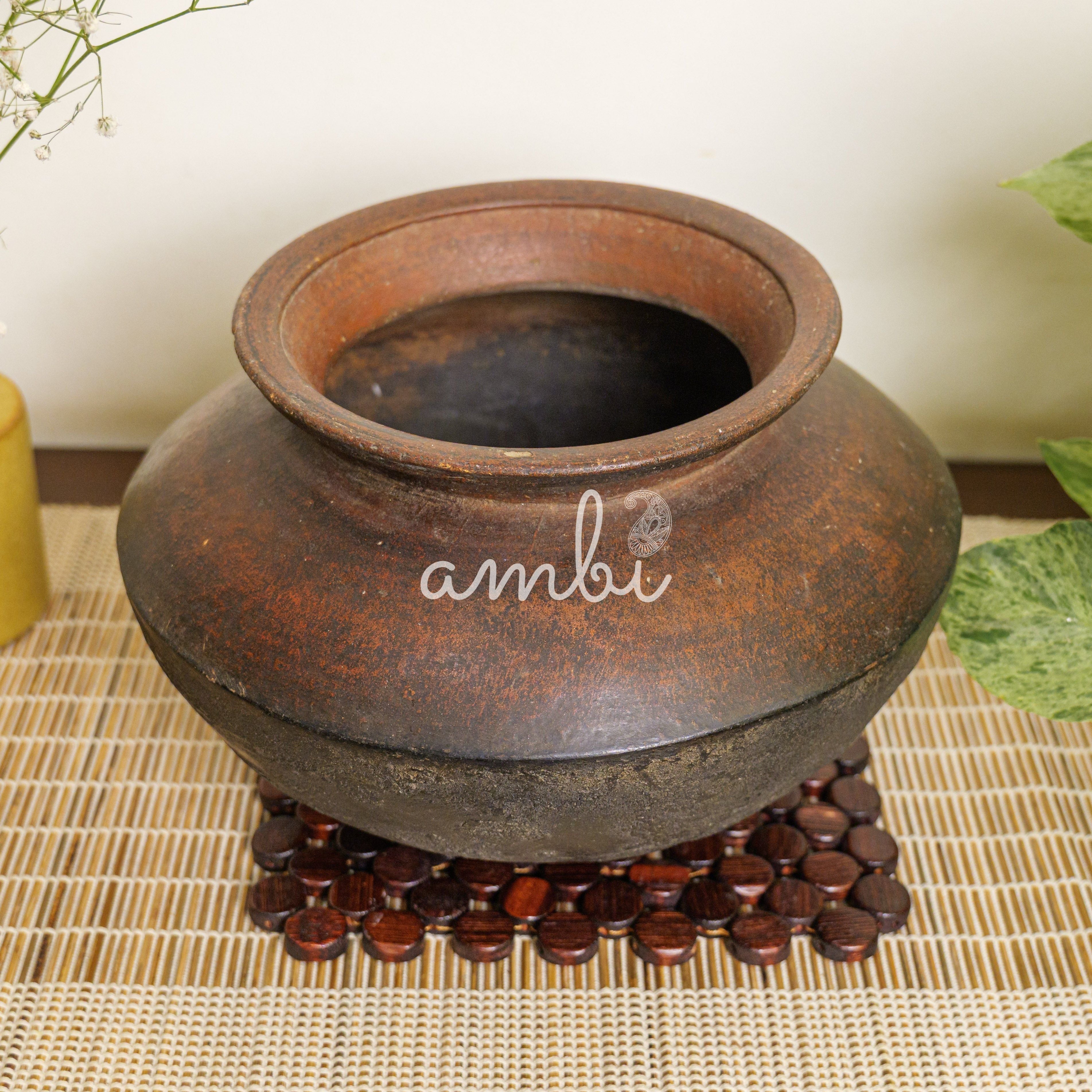 Wooden Vintage Planter / Pot / Vase / Matka