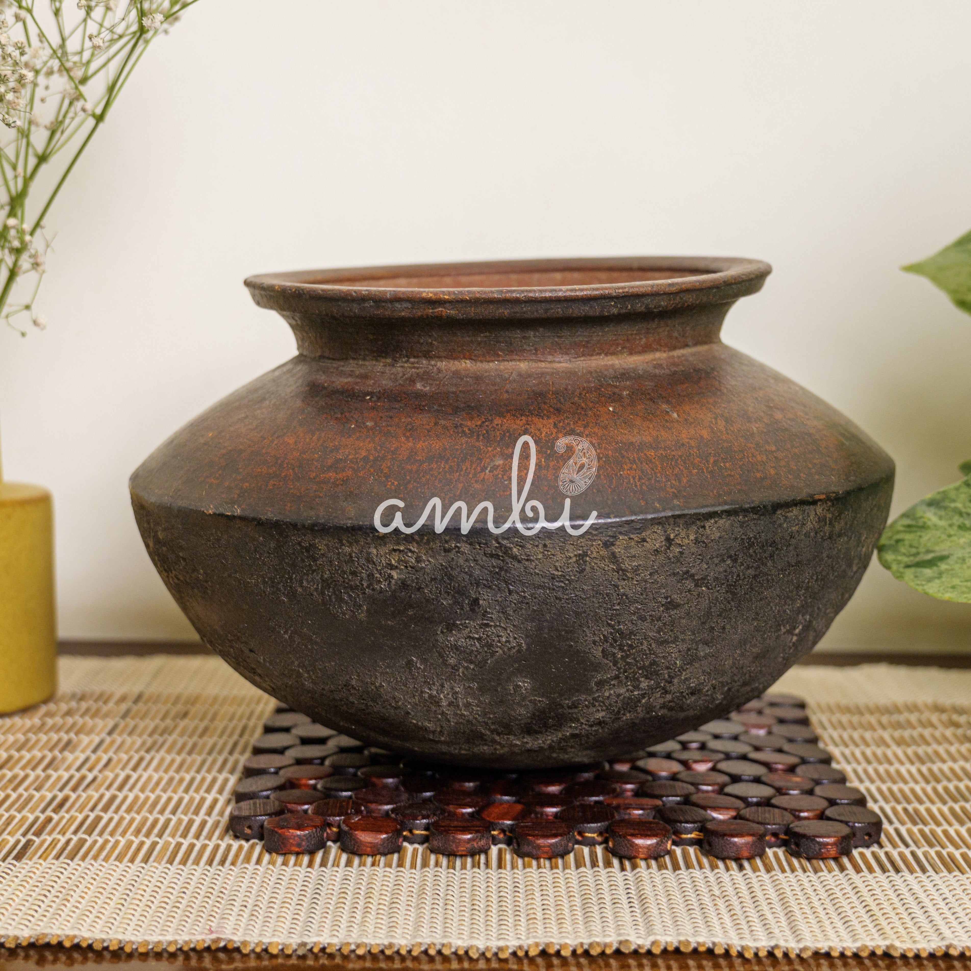 Wooden Vintage Planter / Pot / Vase / Matka