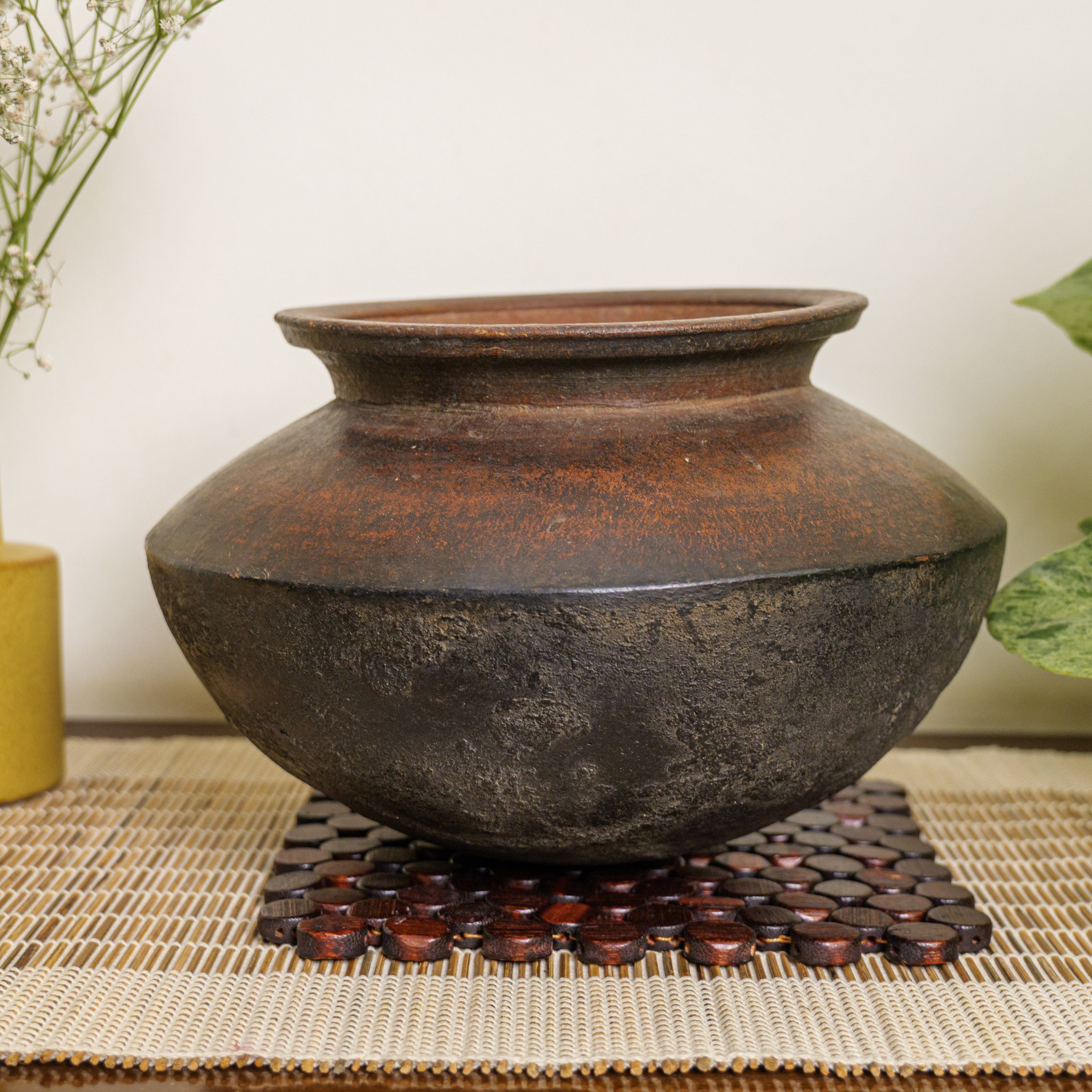 Wooden Vintage Planter / Pot / Vase / Matka