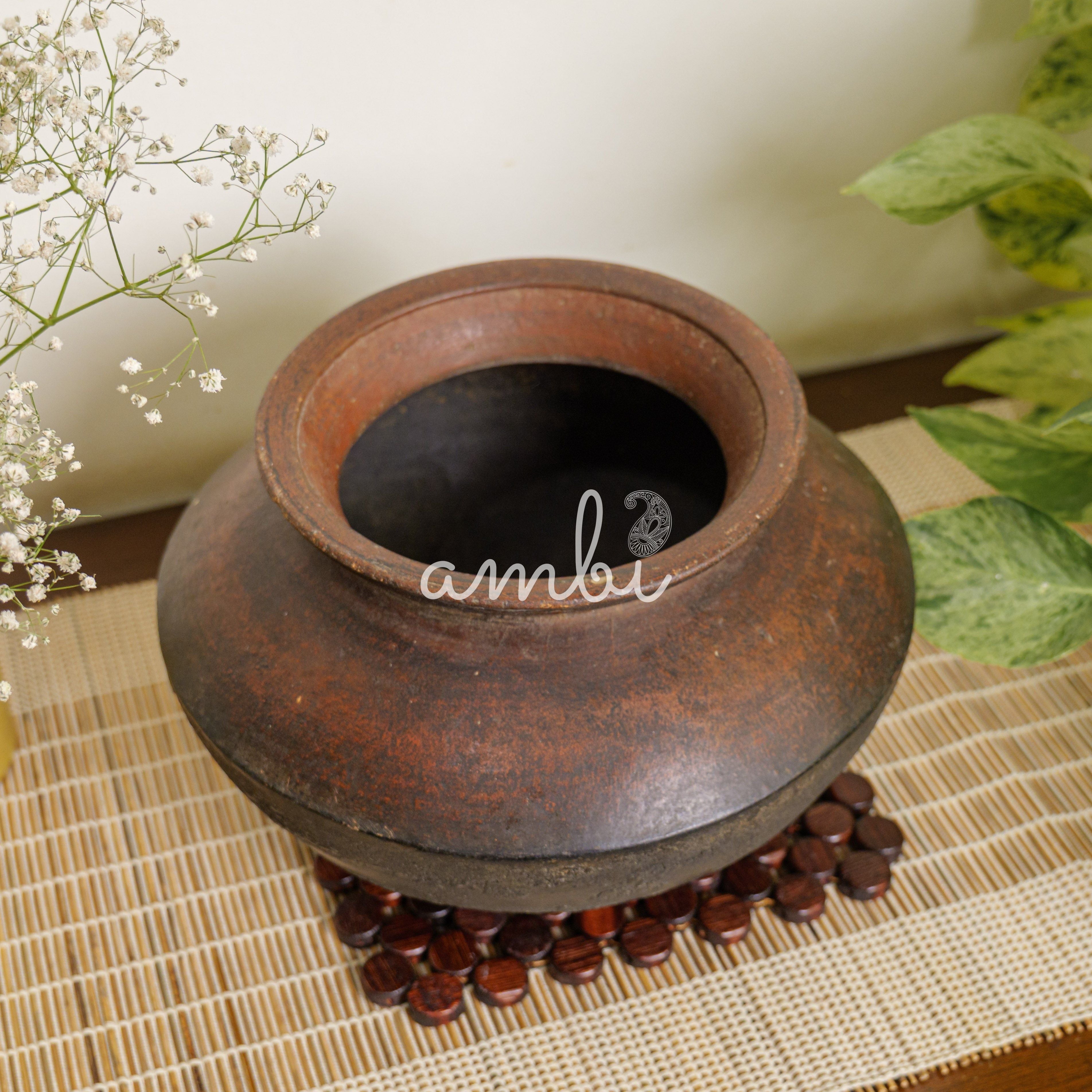 Wooden Vintage Planter / Pot / Vase / Matka