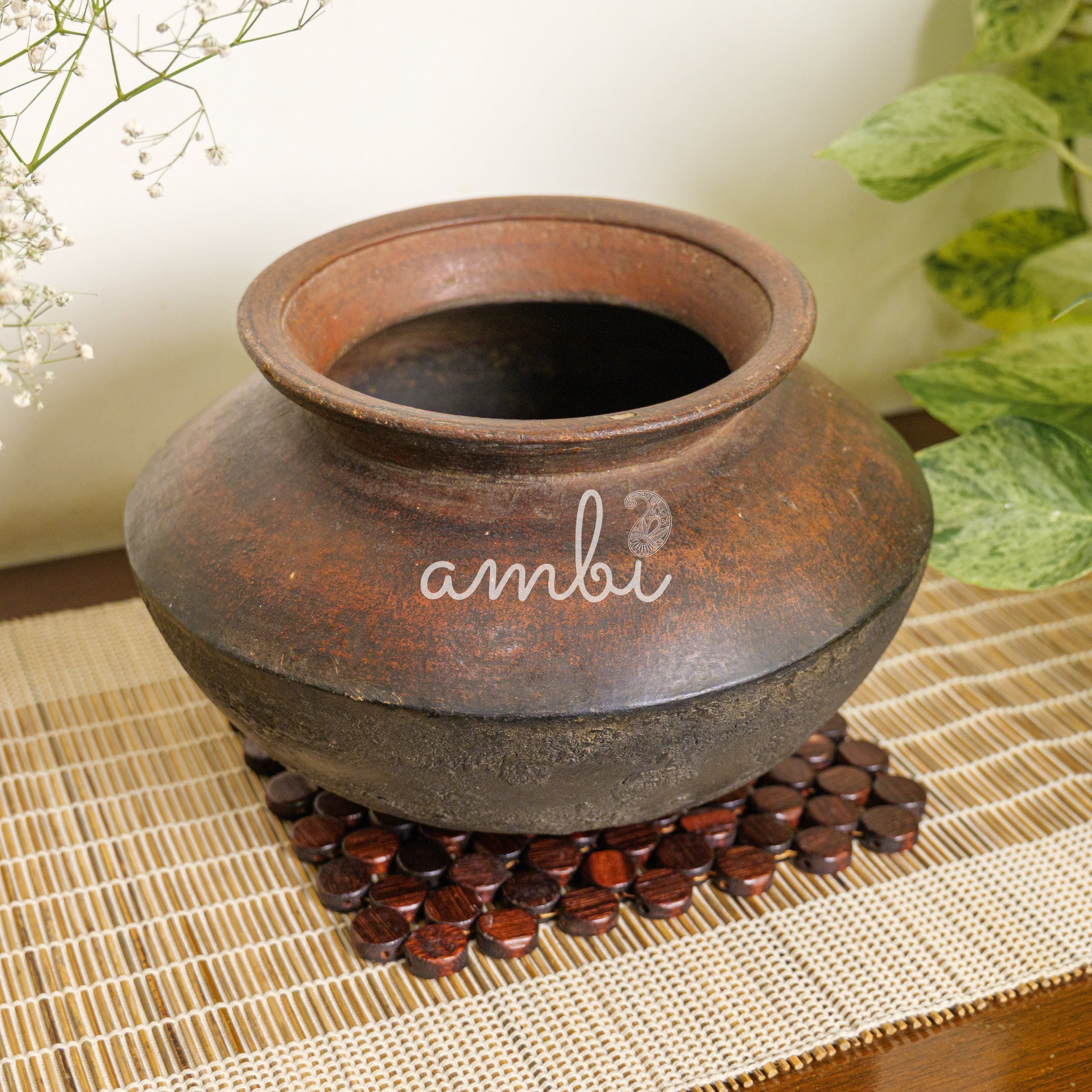 Wooden Vintage Planter / Pot / Vase / Matka