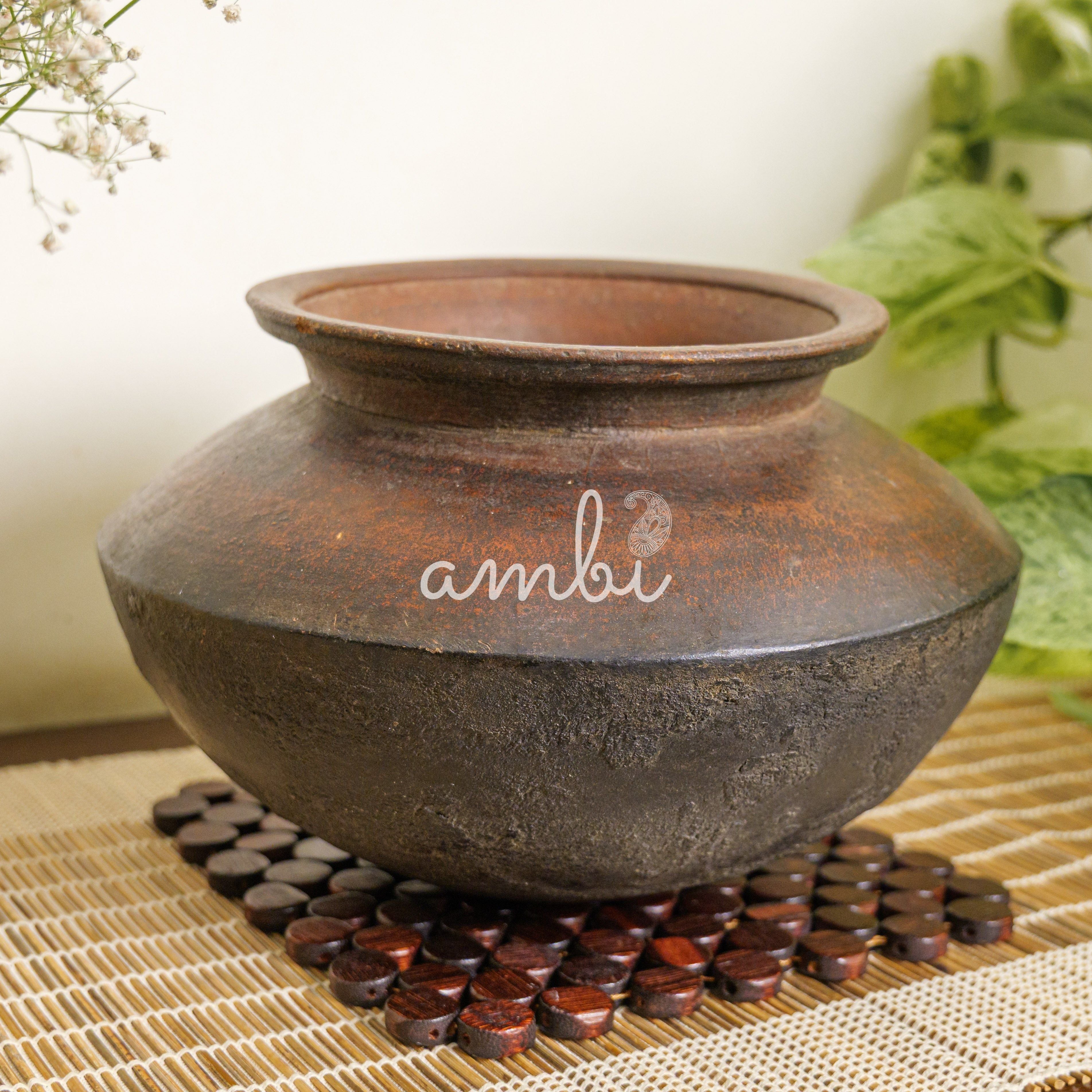 Wooden Vintage Planter / Pot / Vase / Matka