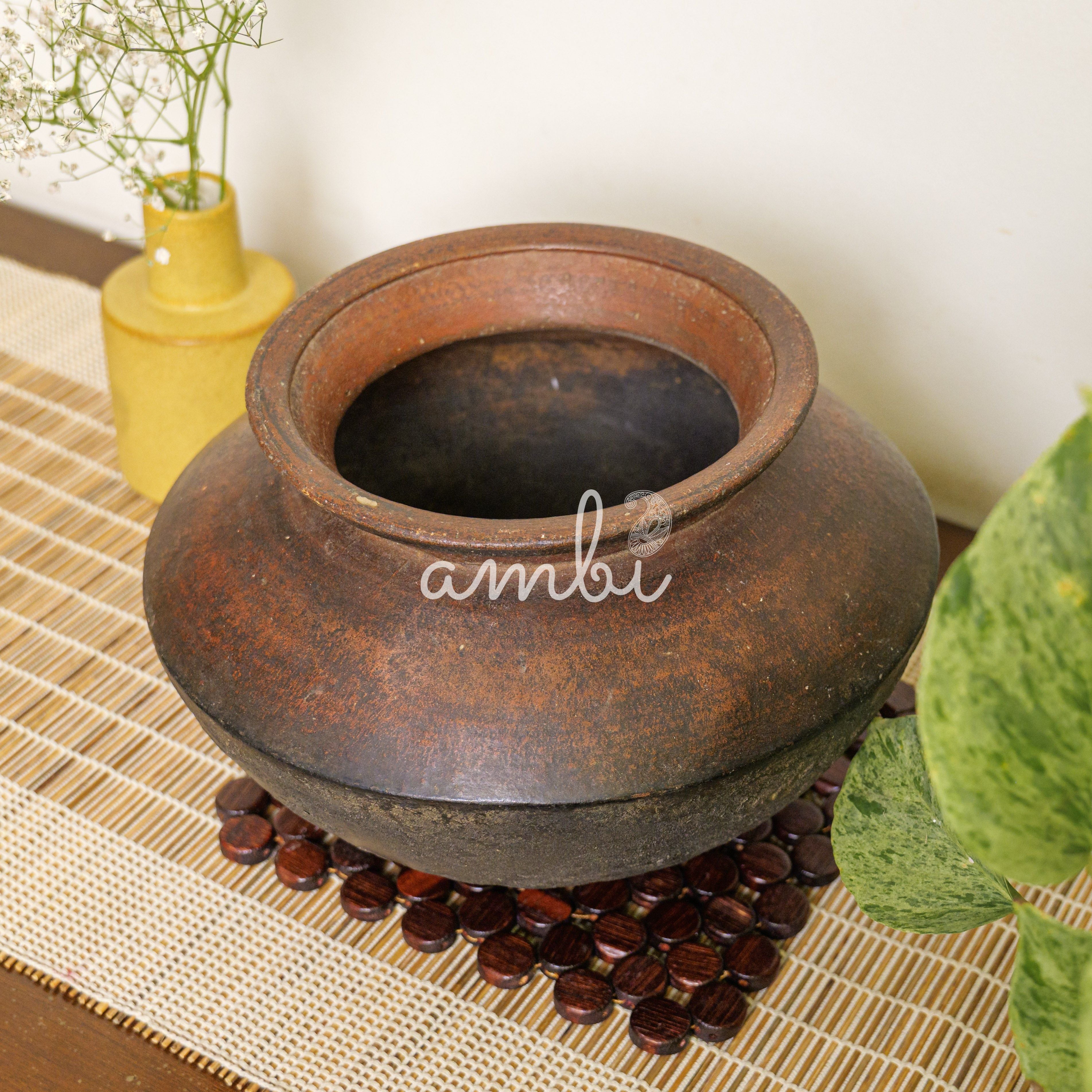 Wooden Vintage Planter / Pot / Vase / Matka