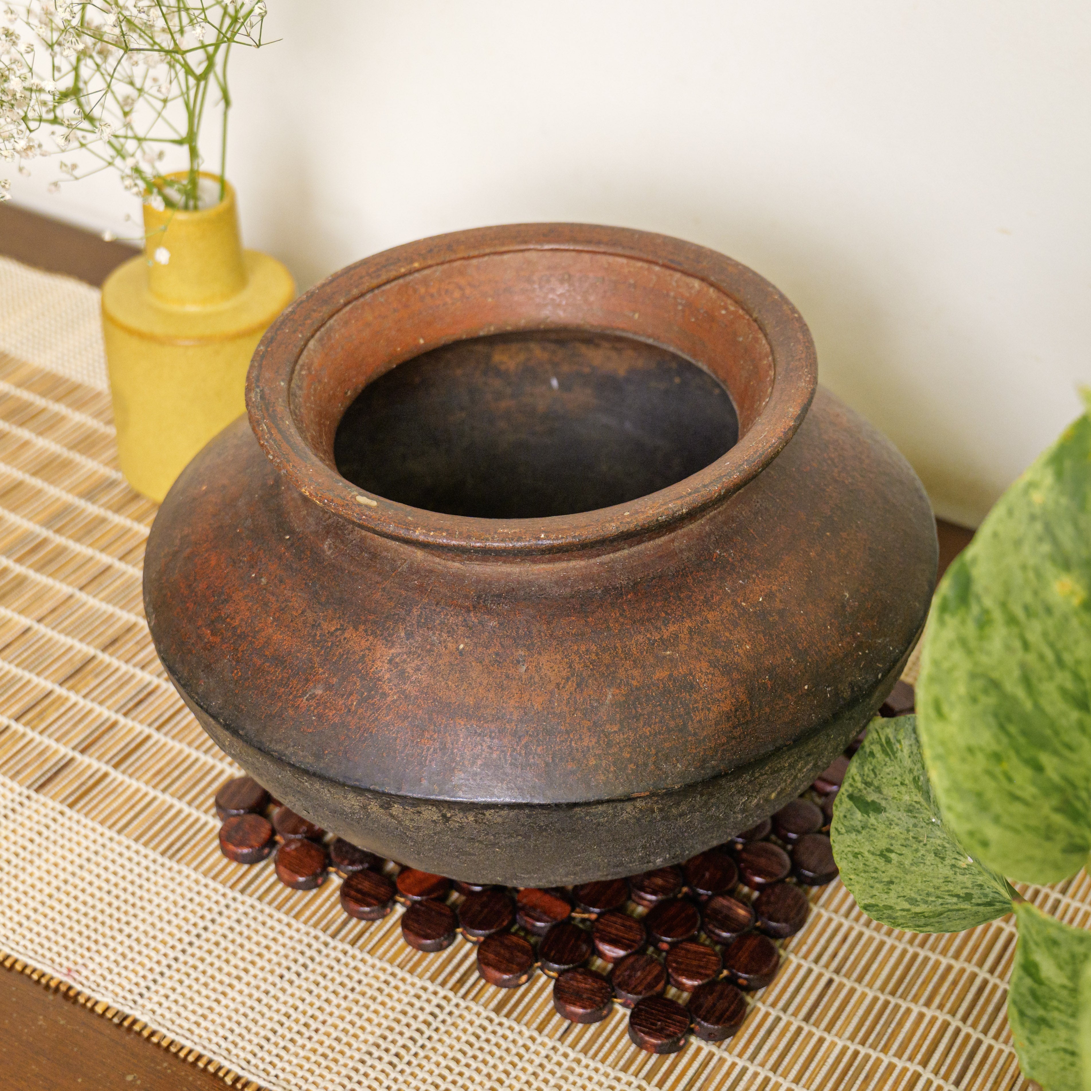 Wooden Vintage Planter / Pot / Vase / Matka