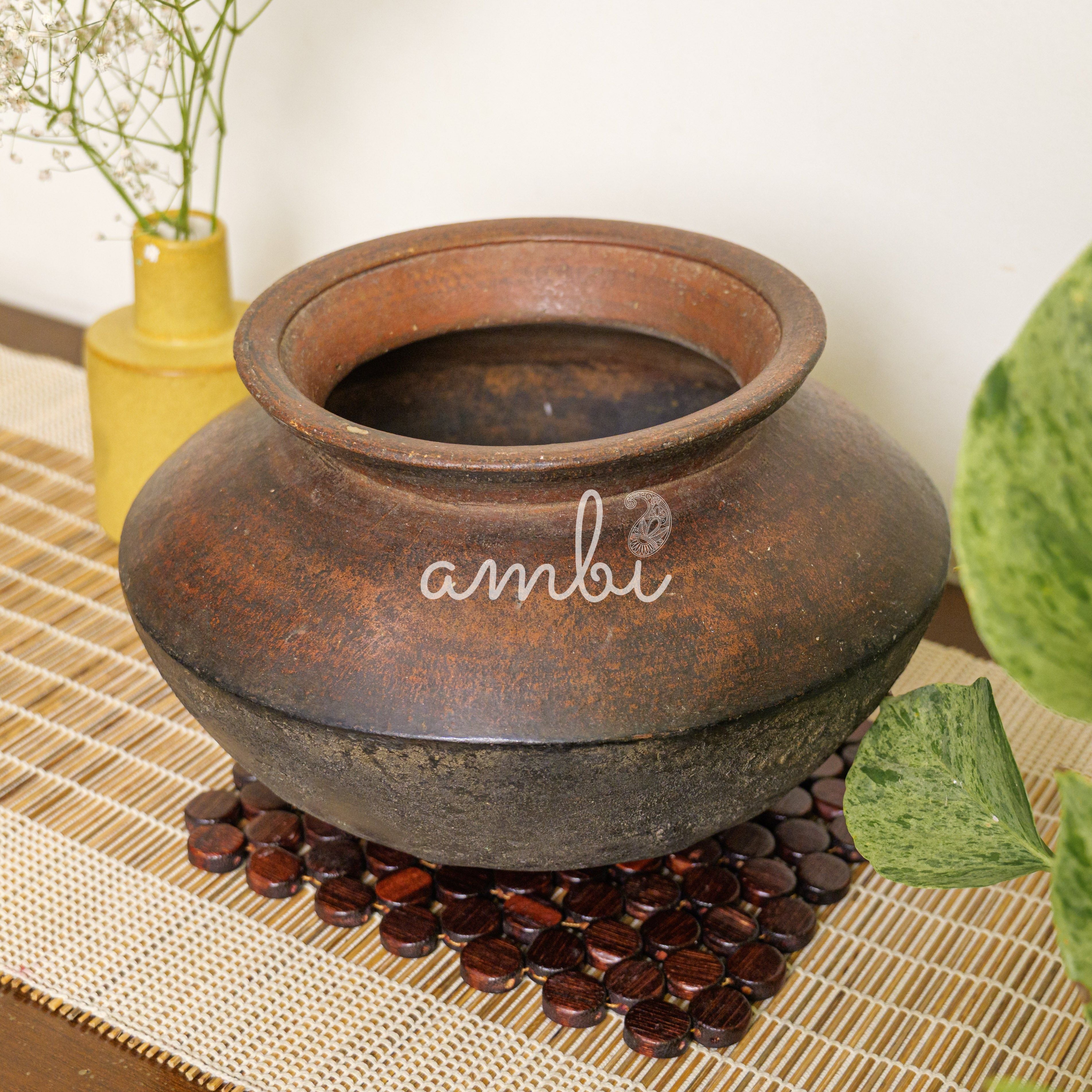 Wooden Vintage Planter / Pot / Vase / Matka