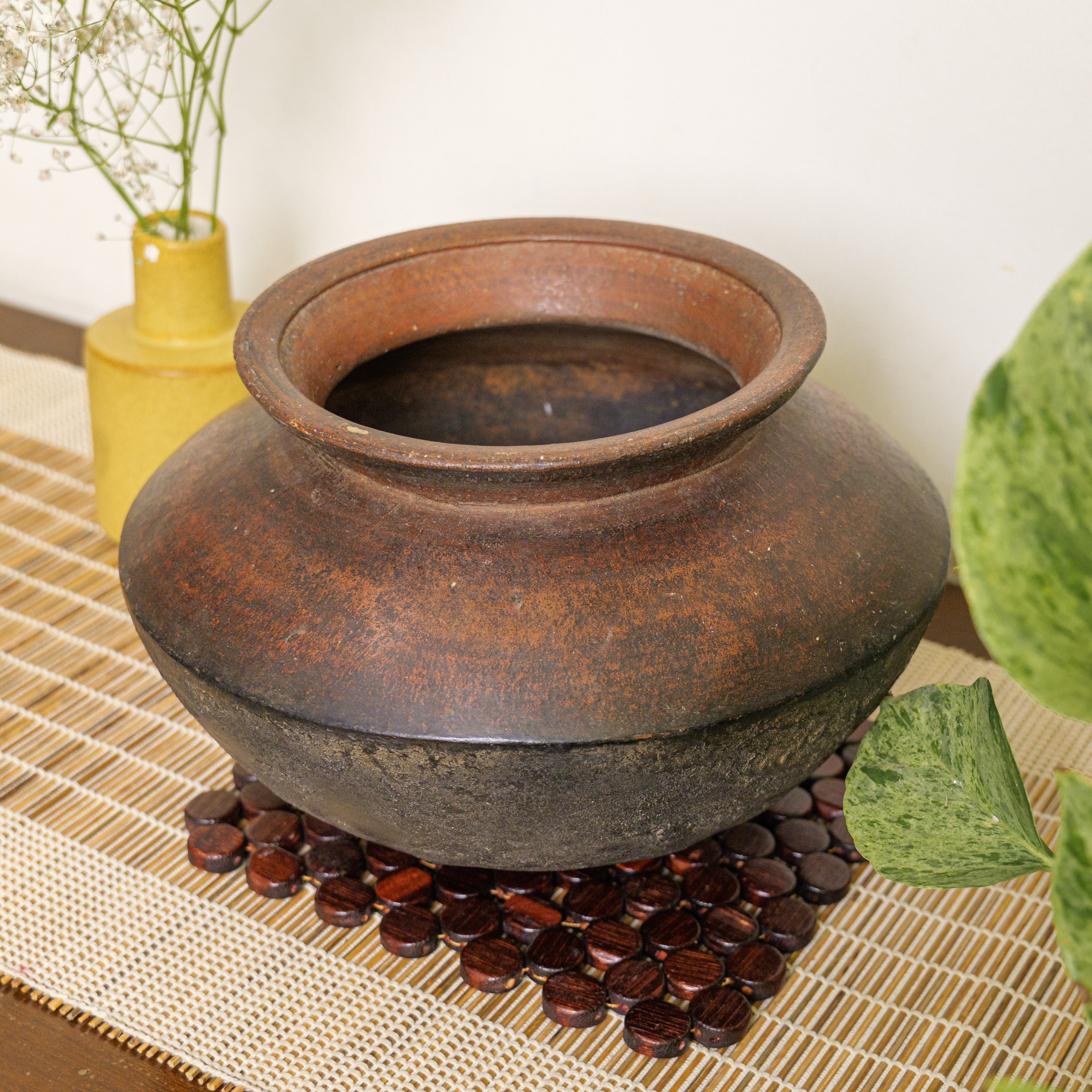 Wooden Vintage Planter / Pot / Vase / Matka