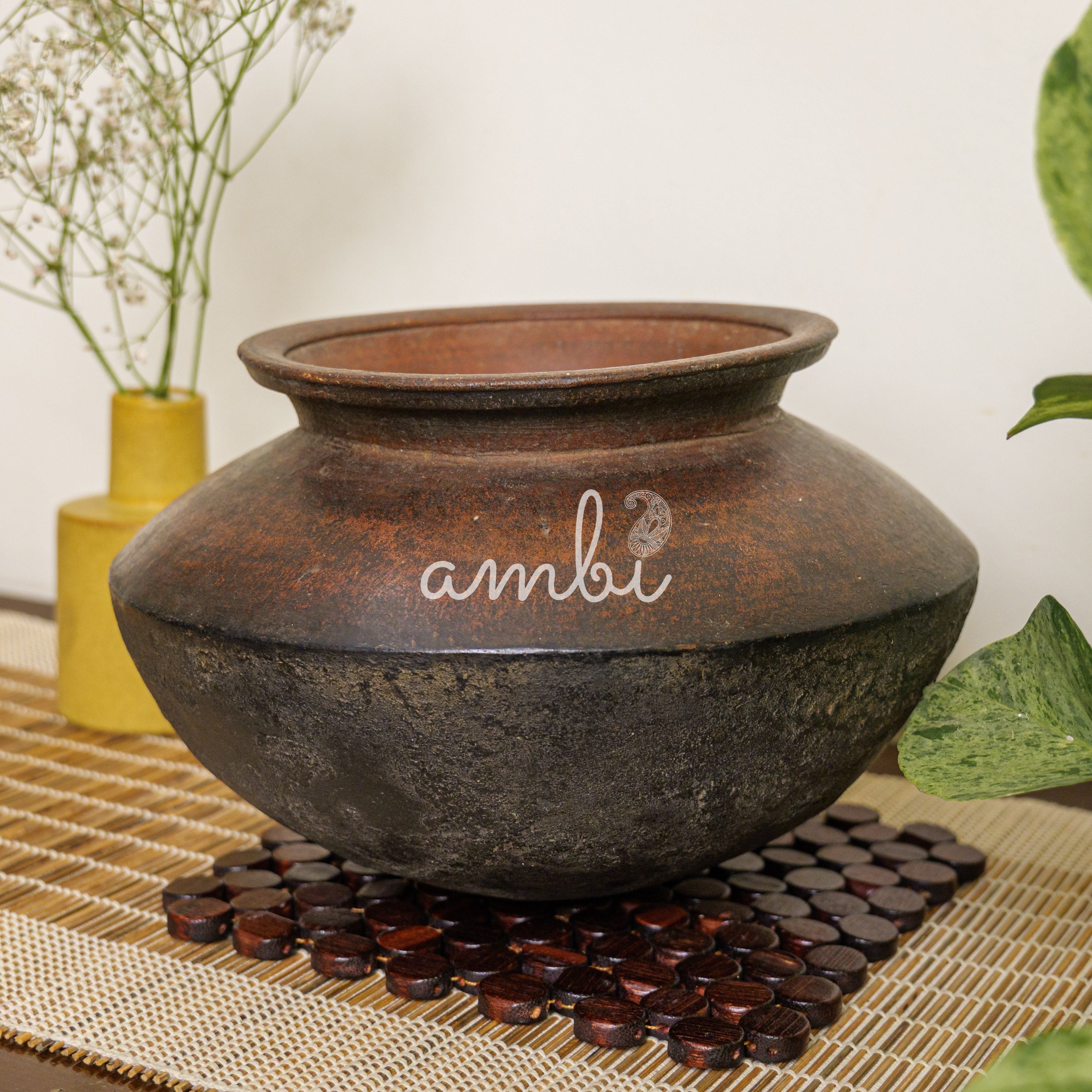 Wooden Vintage Planter / Pot / Vase / Matka