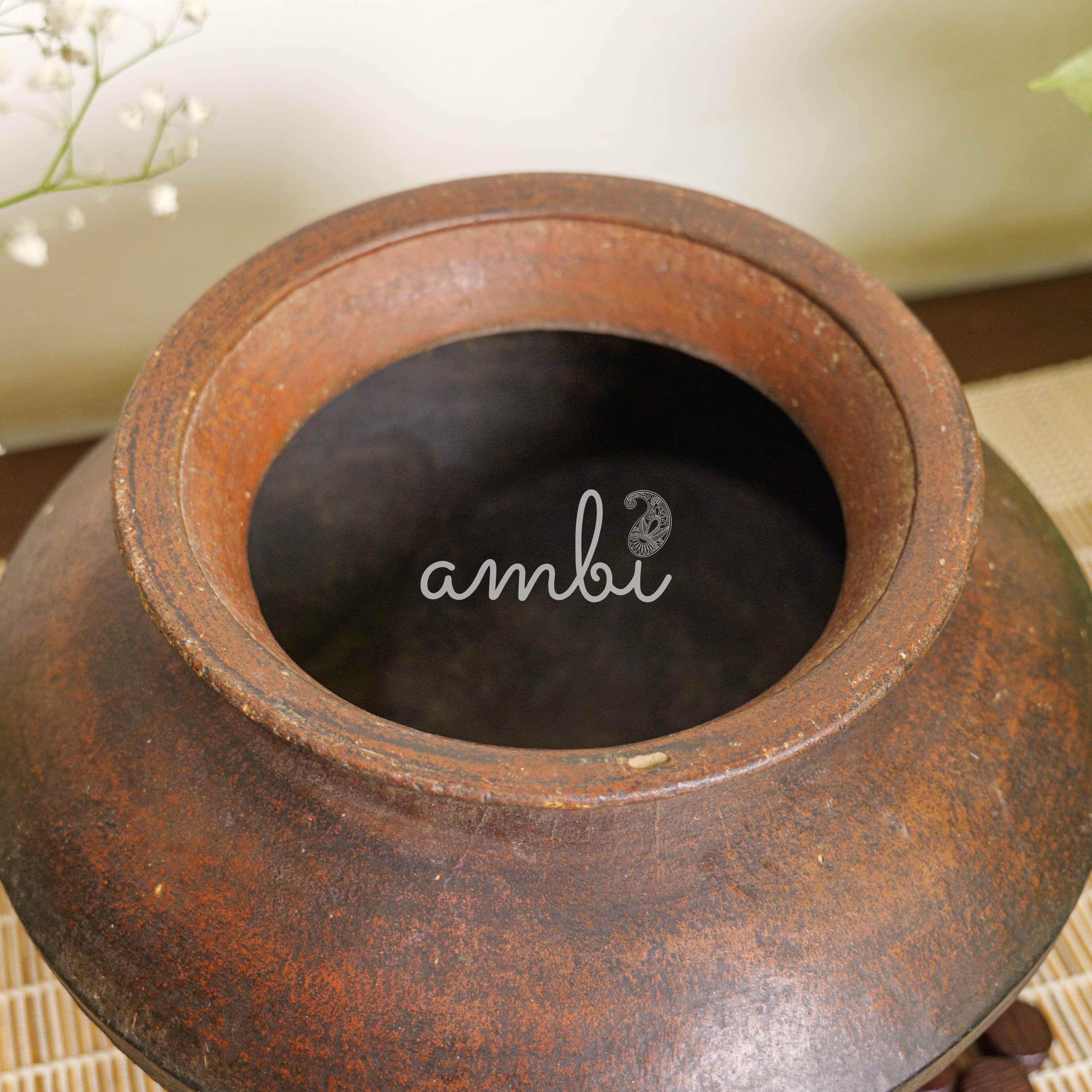 Wooden Vintage Planter / Pot / Vase / Matka