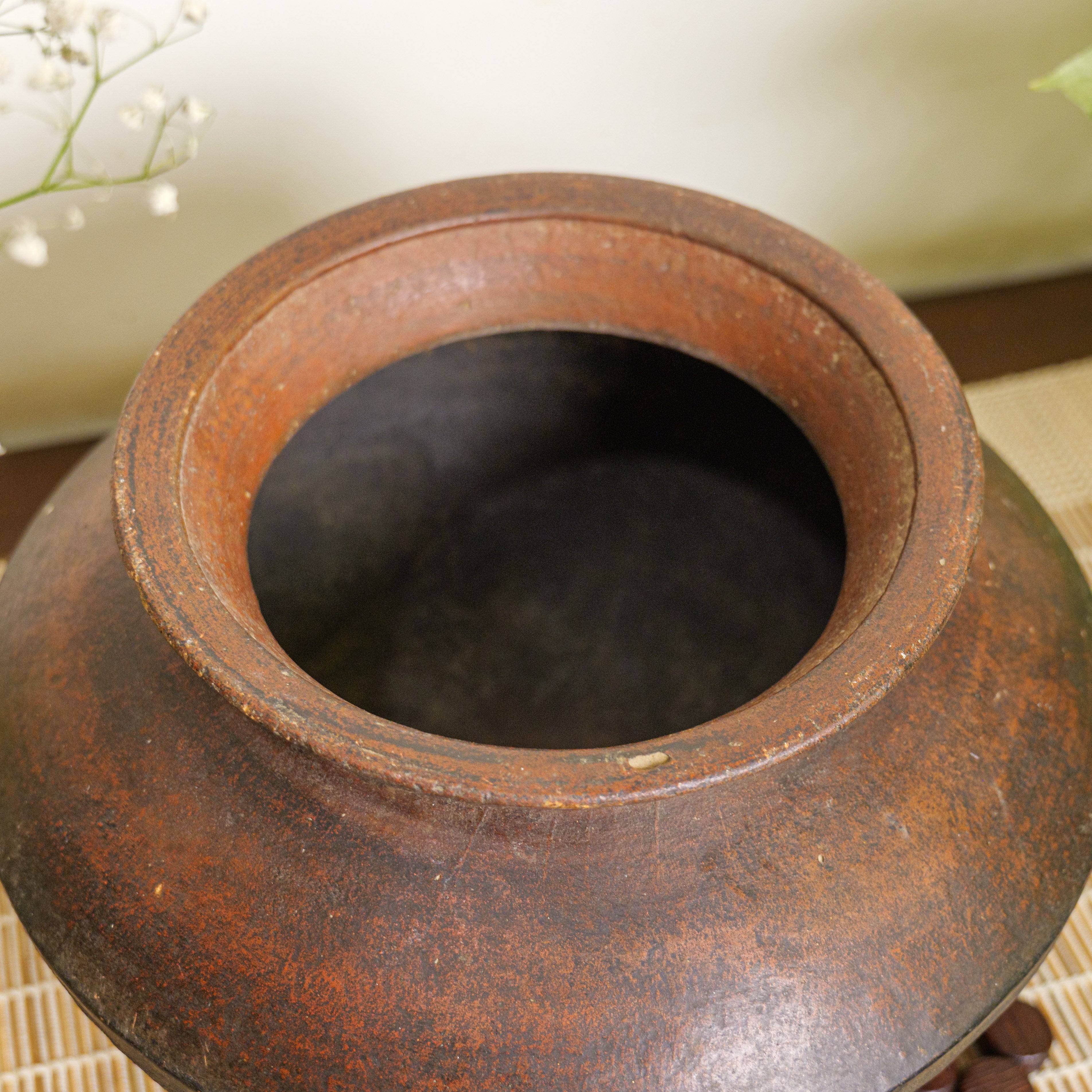 Wooden Vintage Planter / Pot / Vase / Matka