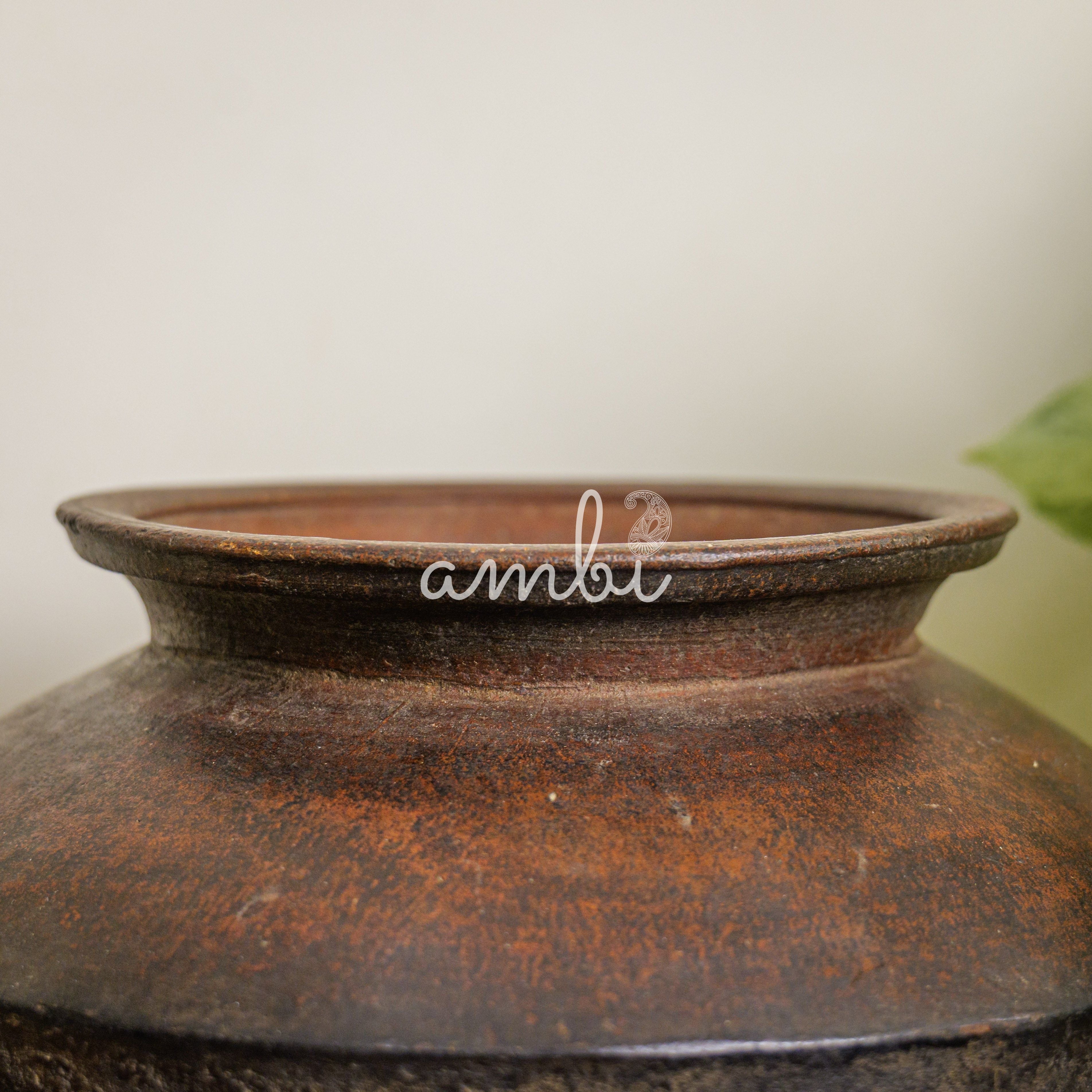 Wooden Vintage Planter / Pot / Vase / Matka