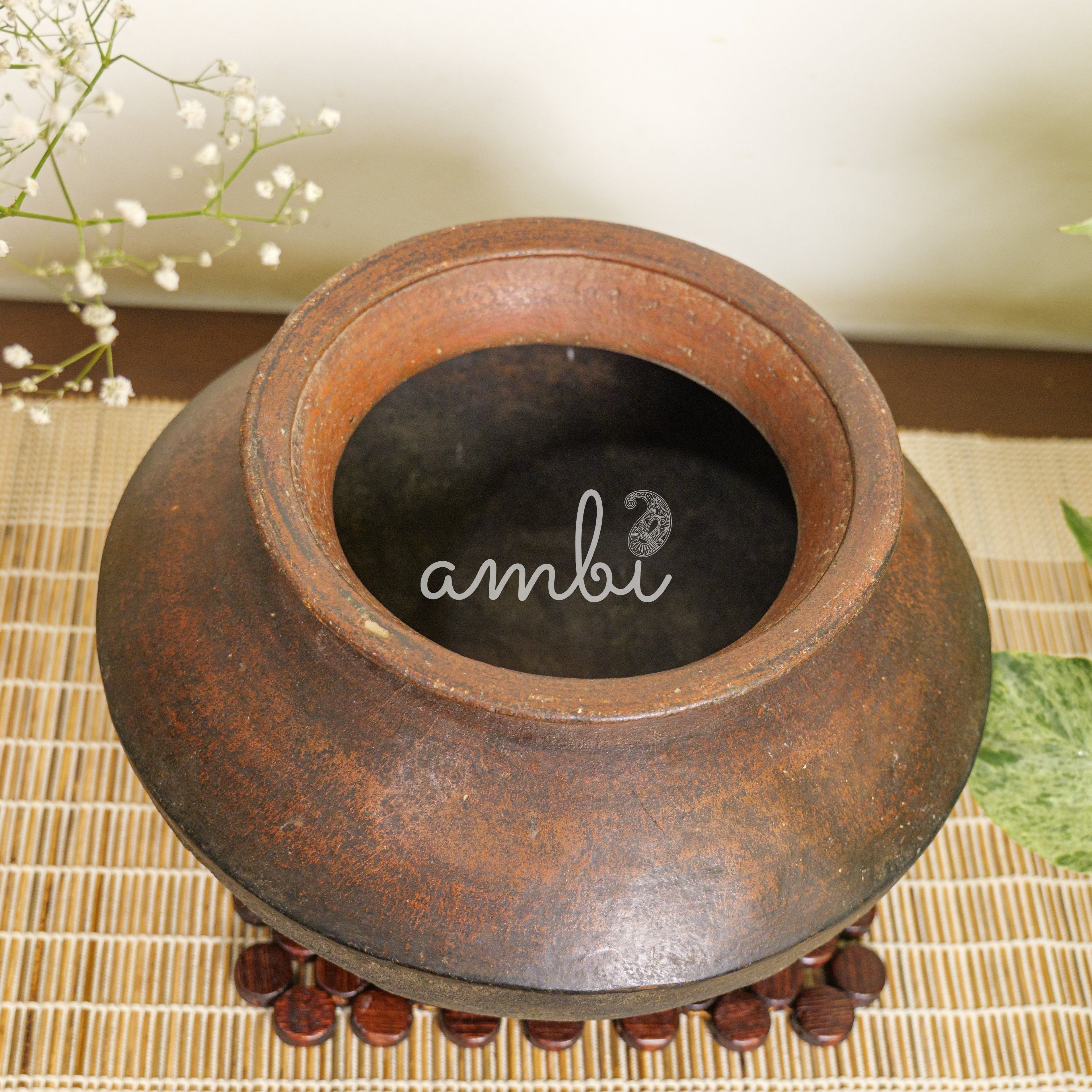 Wooden Vintage Planter / Pot / Vase / Matka