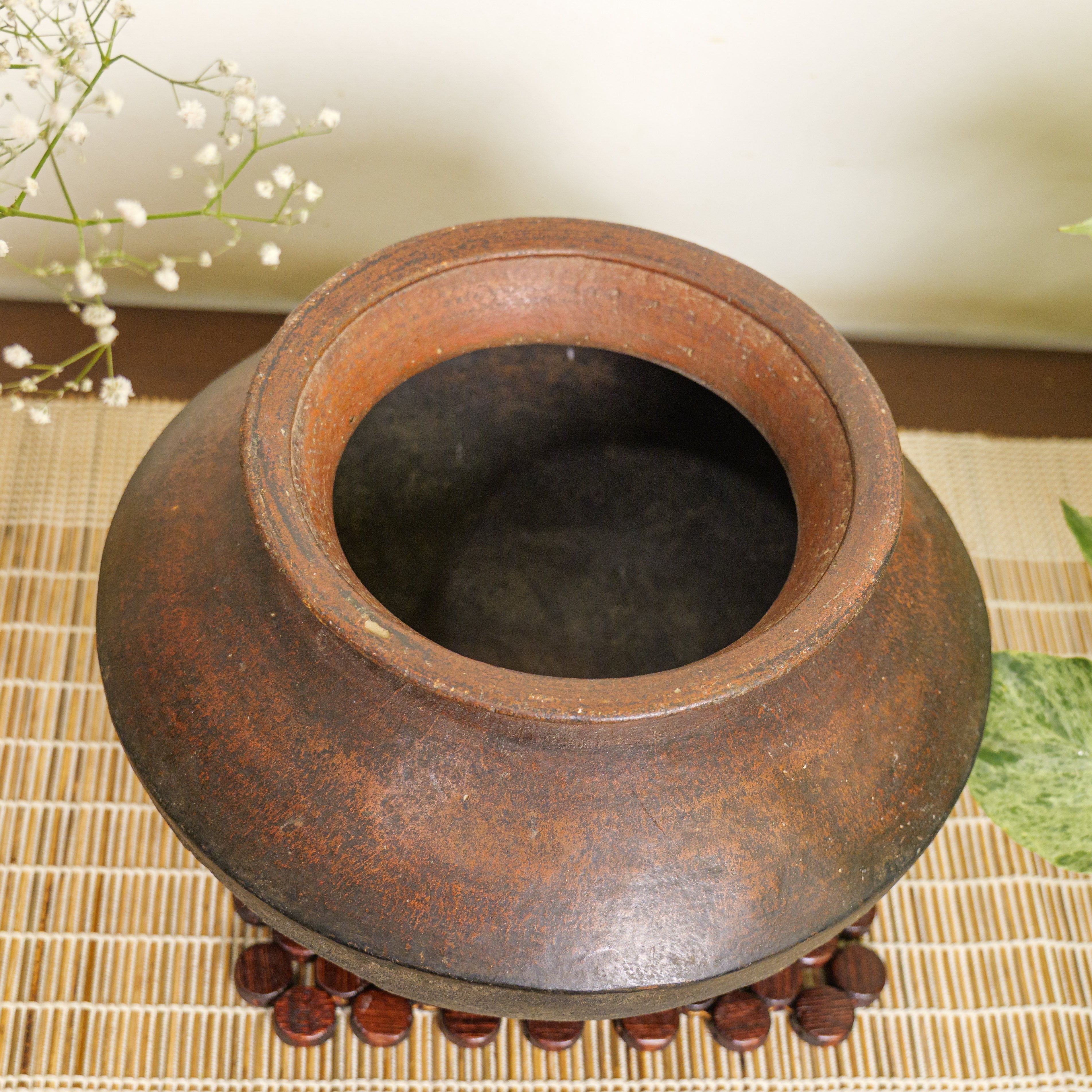 Wooden Vintage Planter / Pot / Vase / Matka