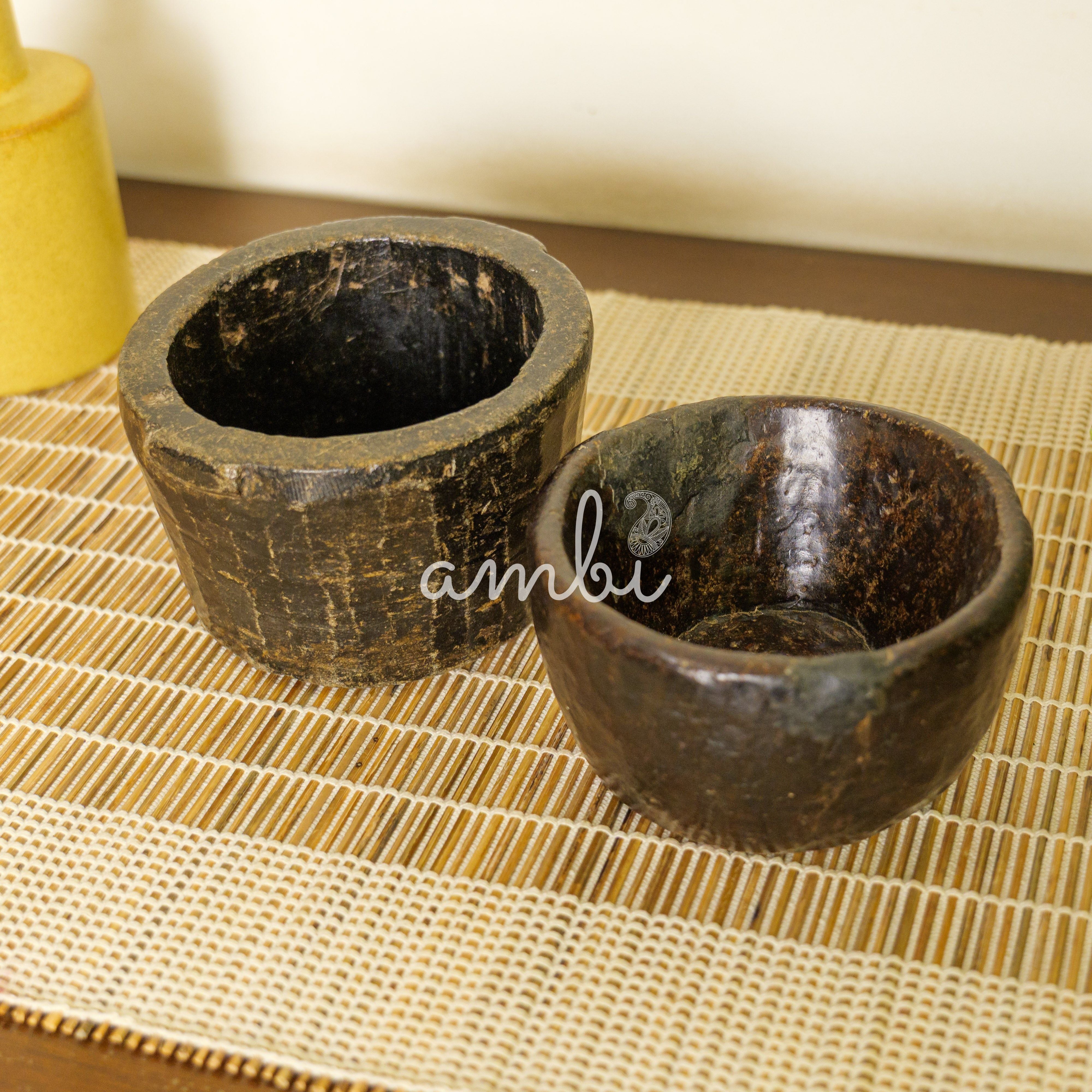 Vintage Wooden Bowls - Set of 2