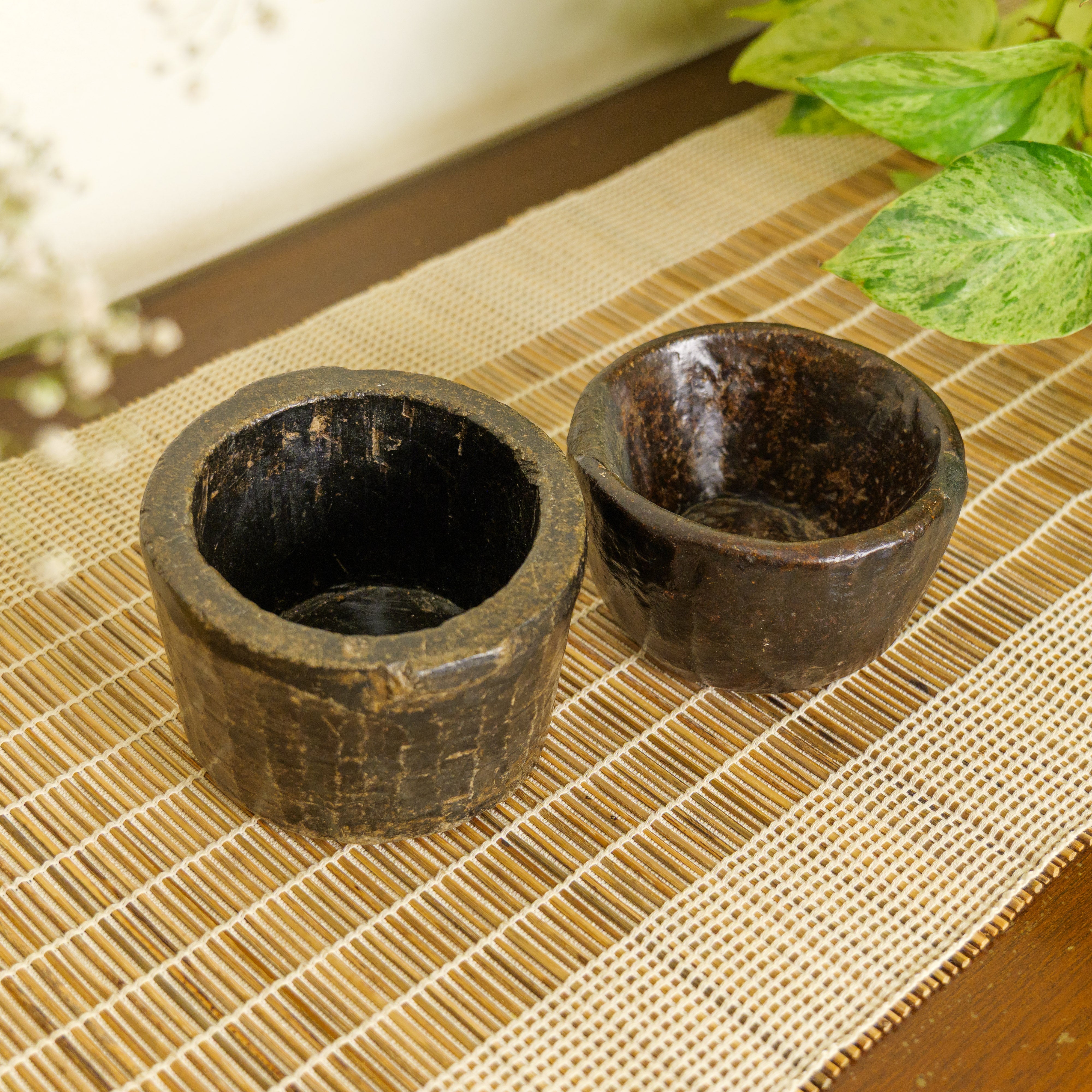 Vintage Wooden Bowls - Set of 2