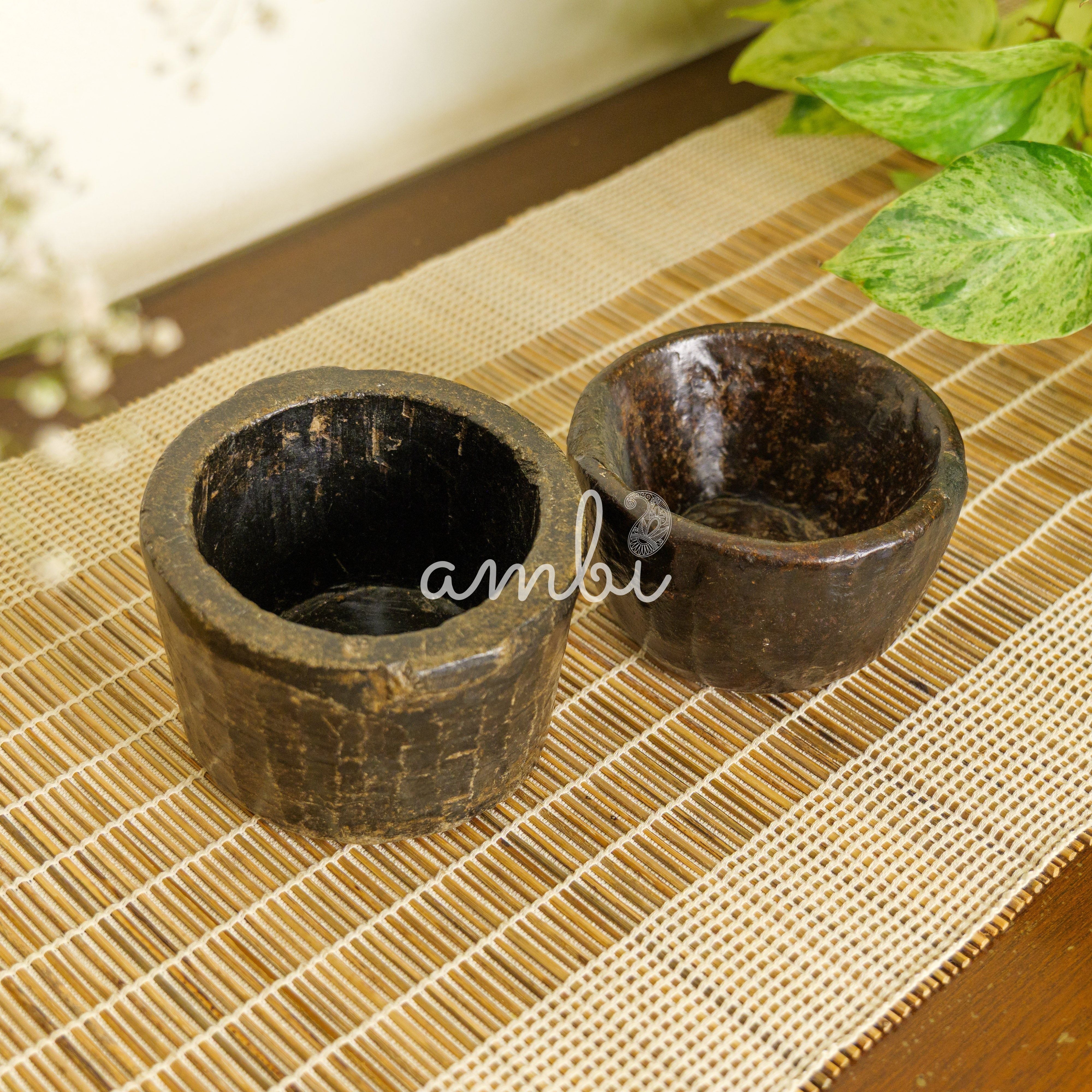 Vintage Wooden Bowls - Set of 2