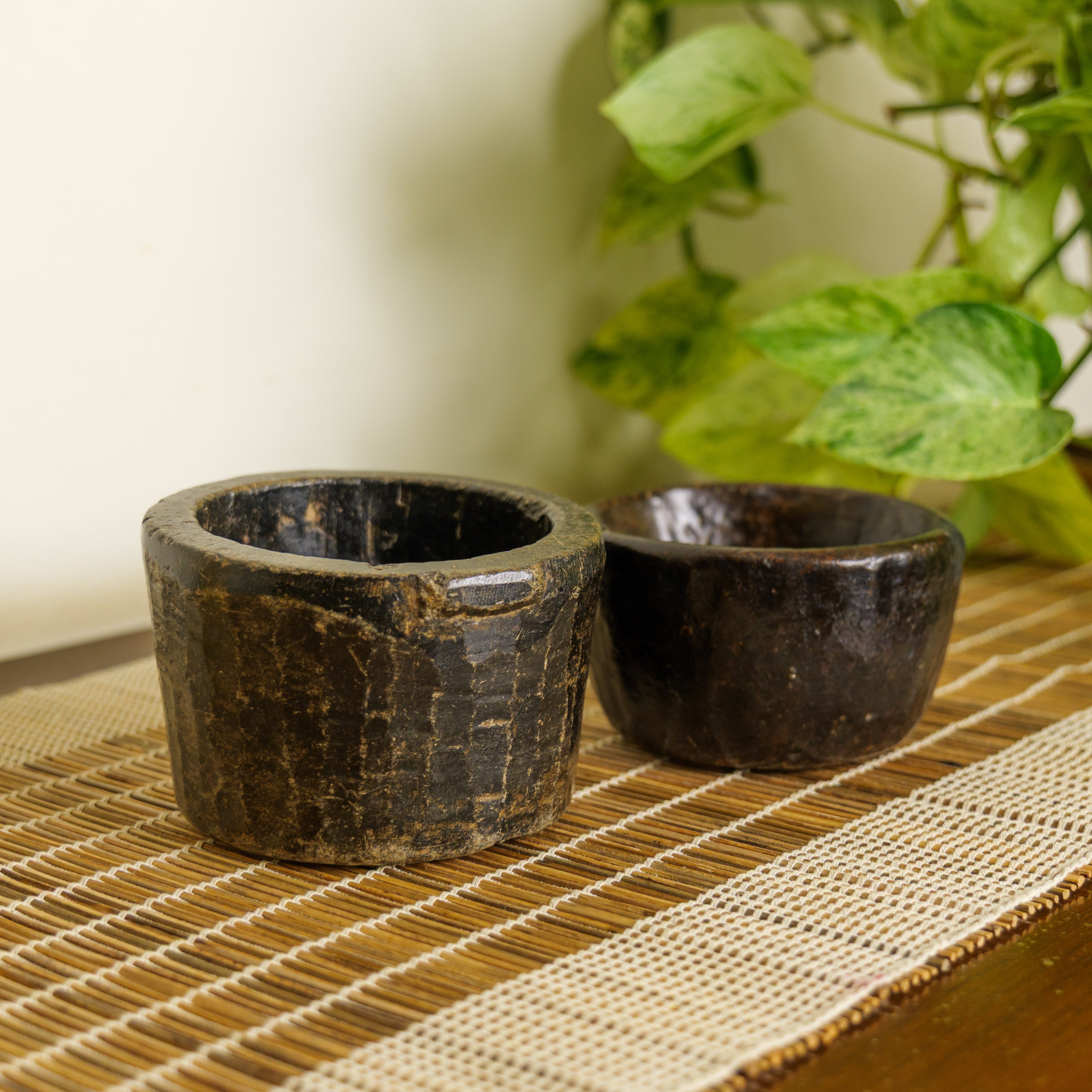 Vintage Wooden Bowls - Set of 2
