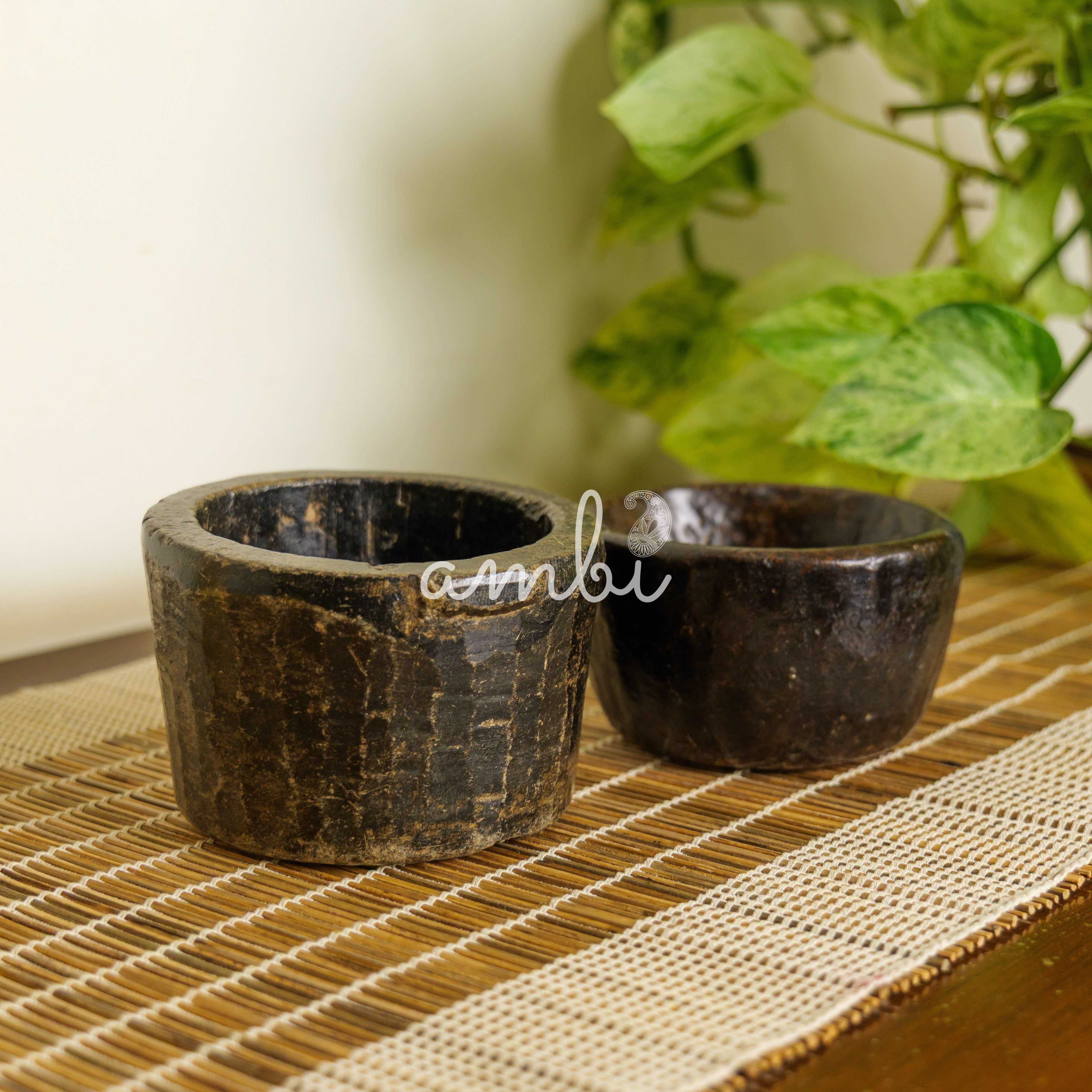 Vintage Wooden Bowls - Set of 2